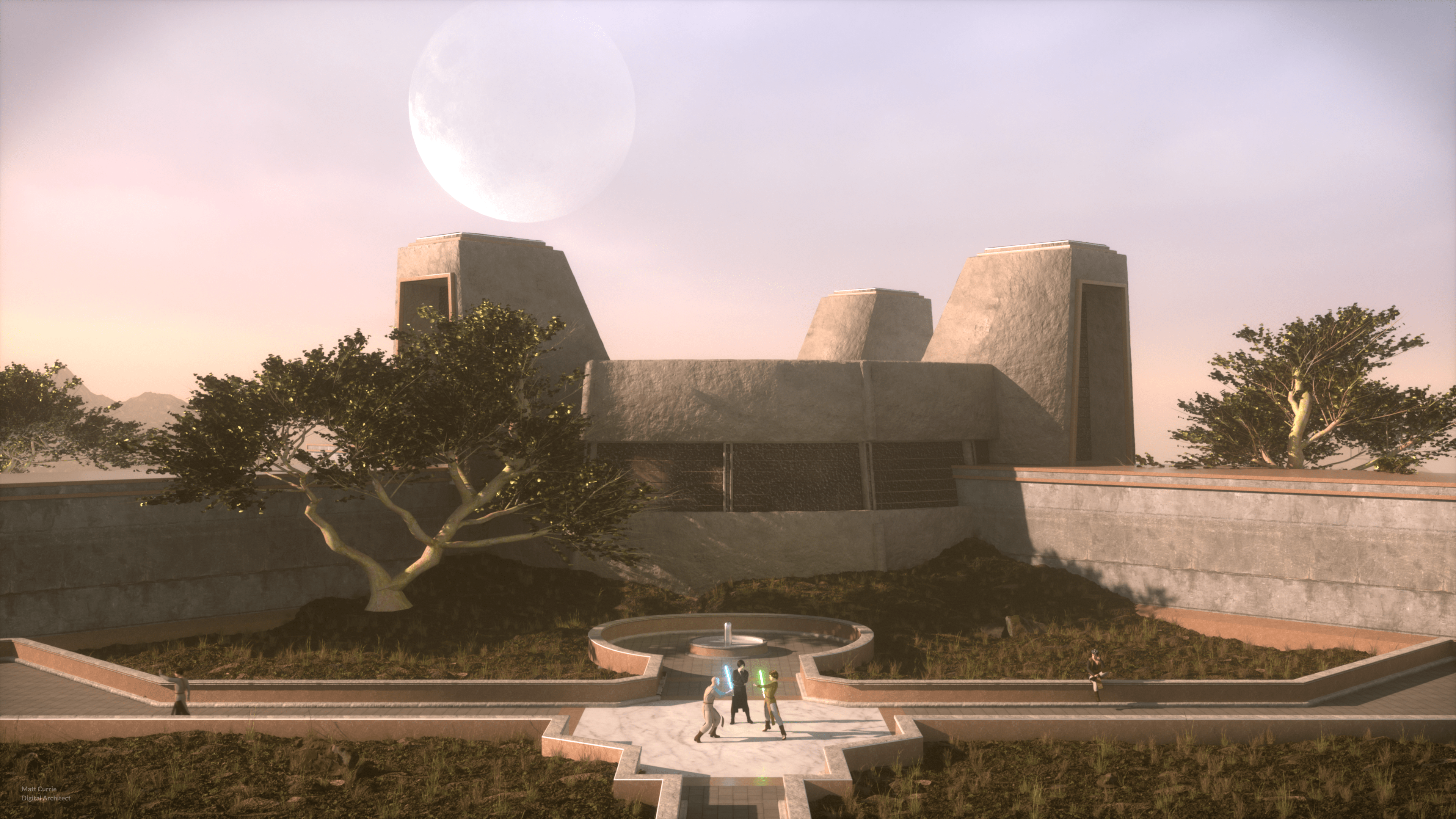 The Jedi Enclave on Dantooine, by Matt Currie r/ImaginaryLandscapes