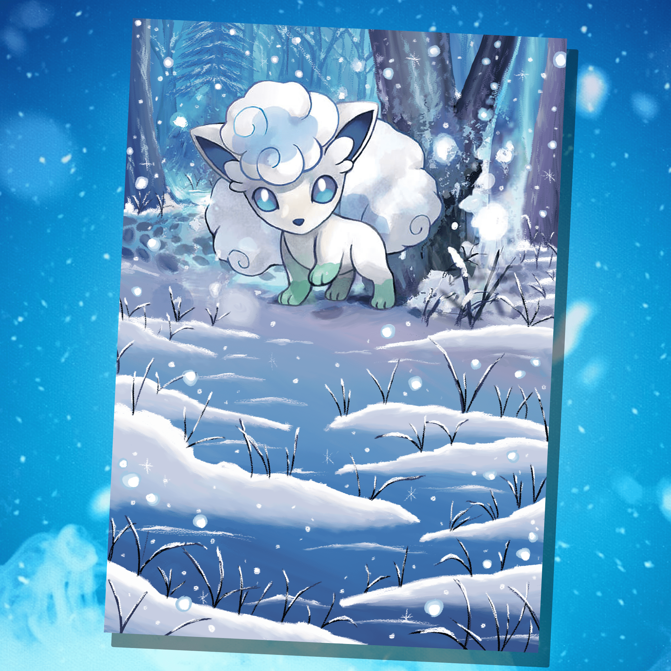 I Made A Full Art Alolan Vulpix Card! pokemon