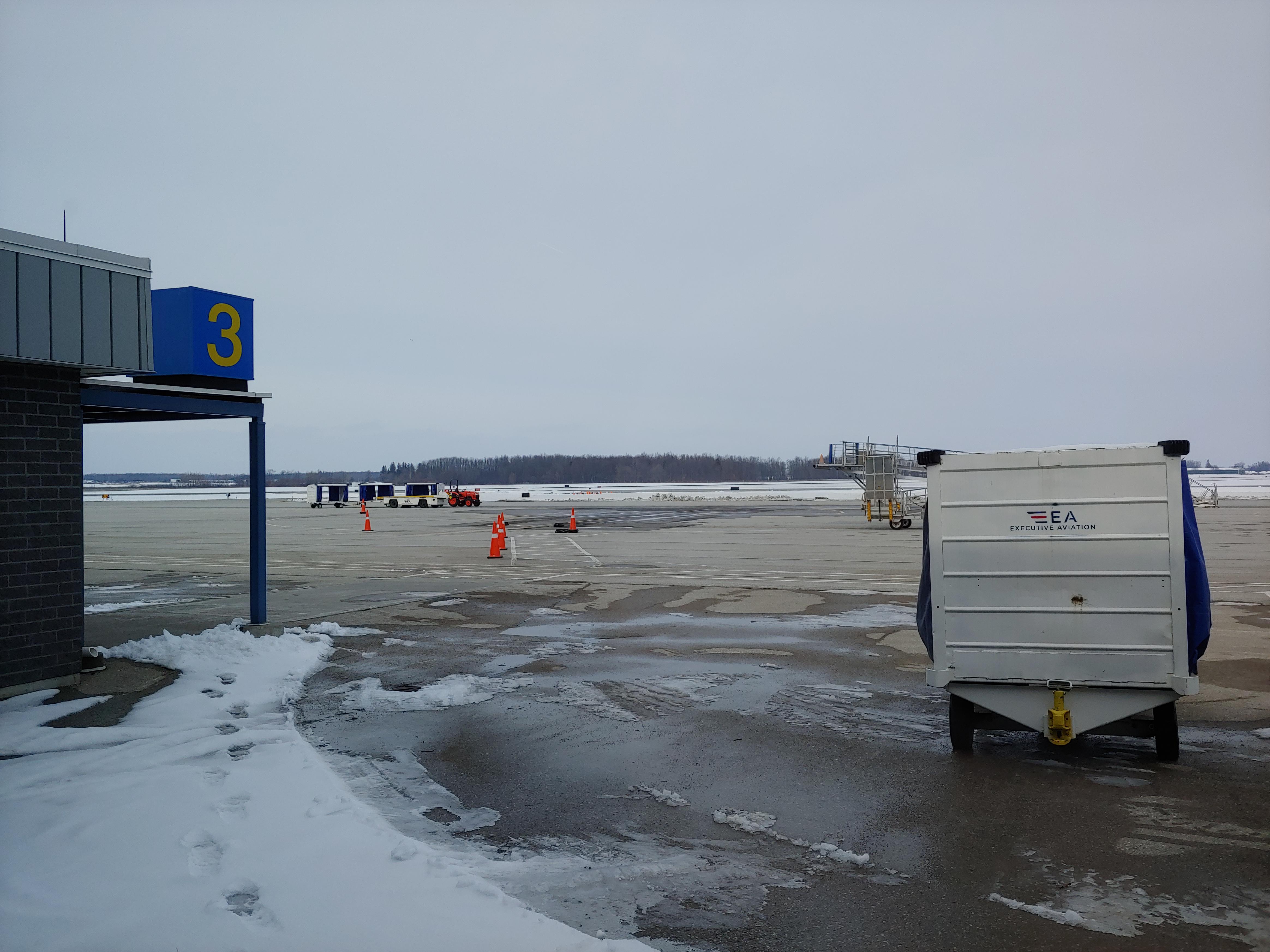 Not a lot of service here, but I always love taking the one daily flight. WestJet 557 Kitchener