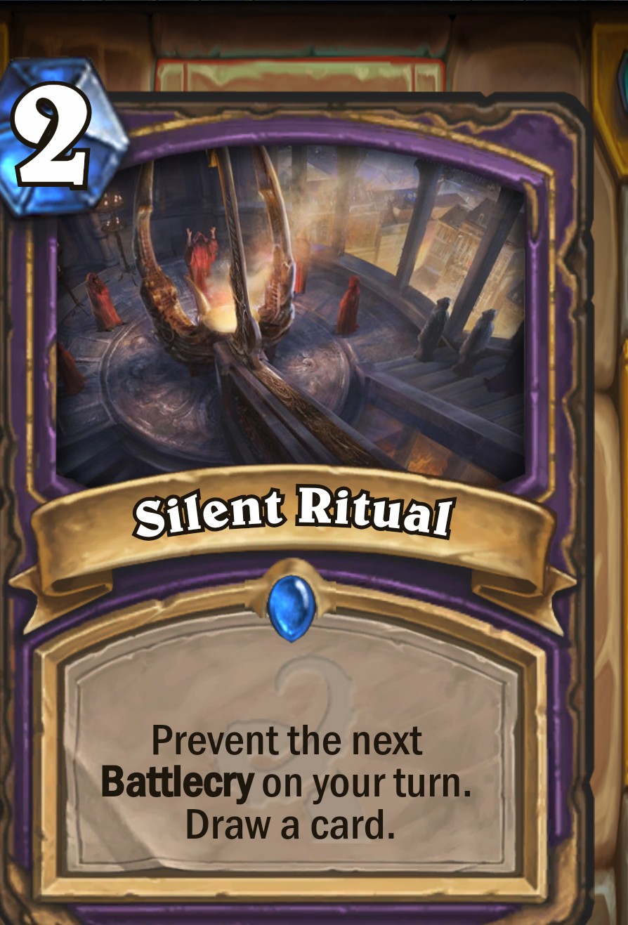 Should it be 1 mana without draw a card? I'm not sure customhearthstone