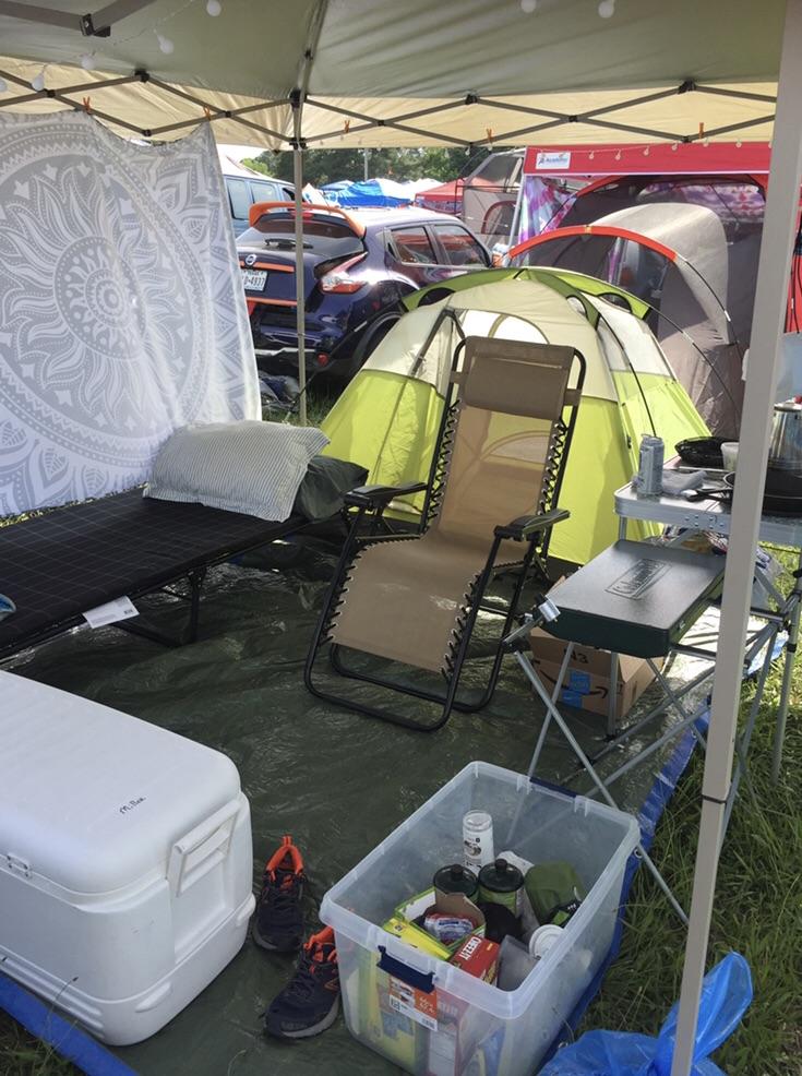 Went solo last year. Here was my setup. bonnaroo