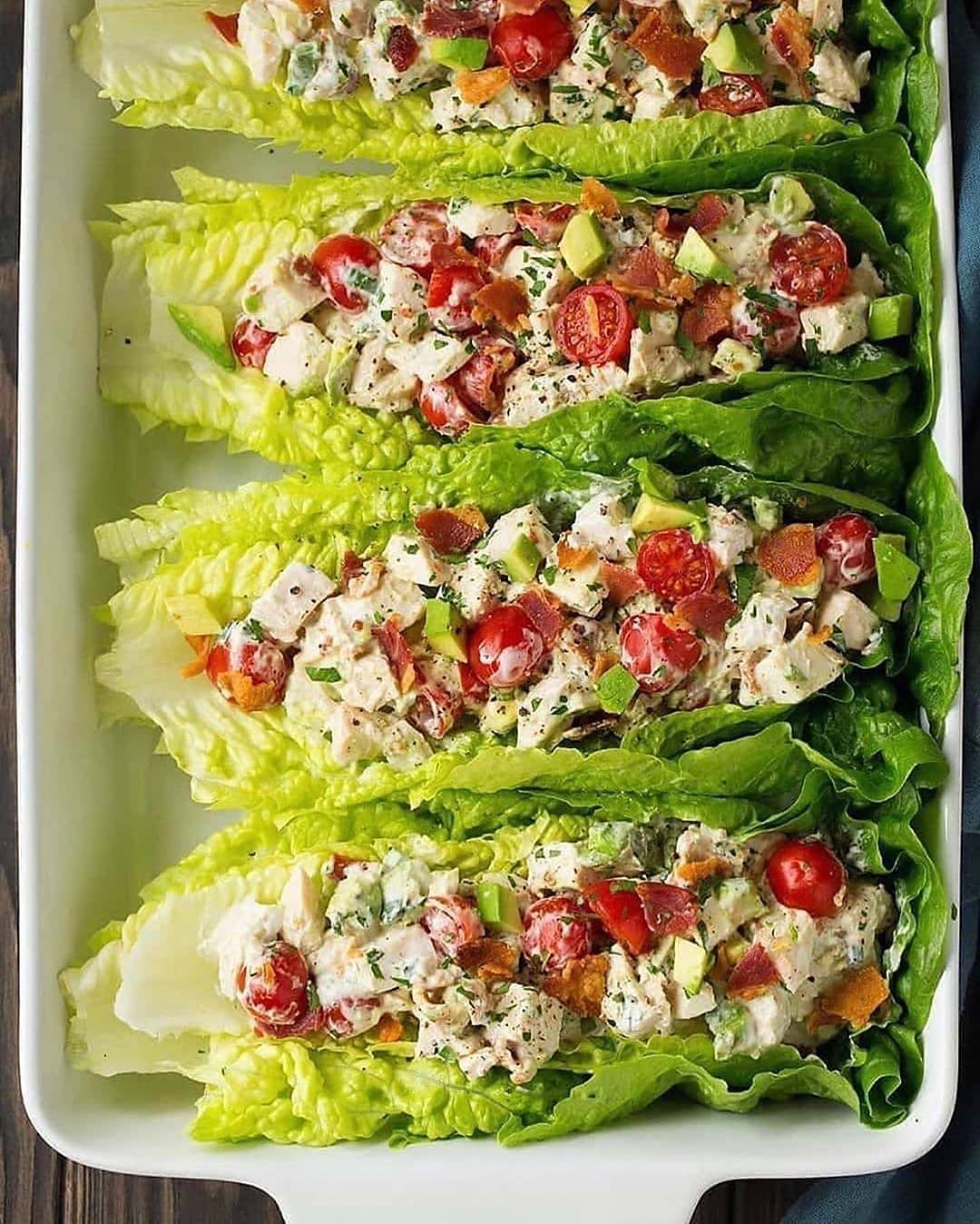 BLTA Chicken Salad Lettuce Wraps⁠ r/ketorecipes