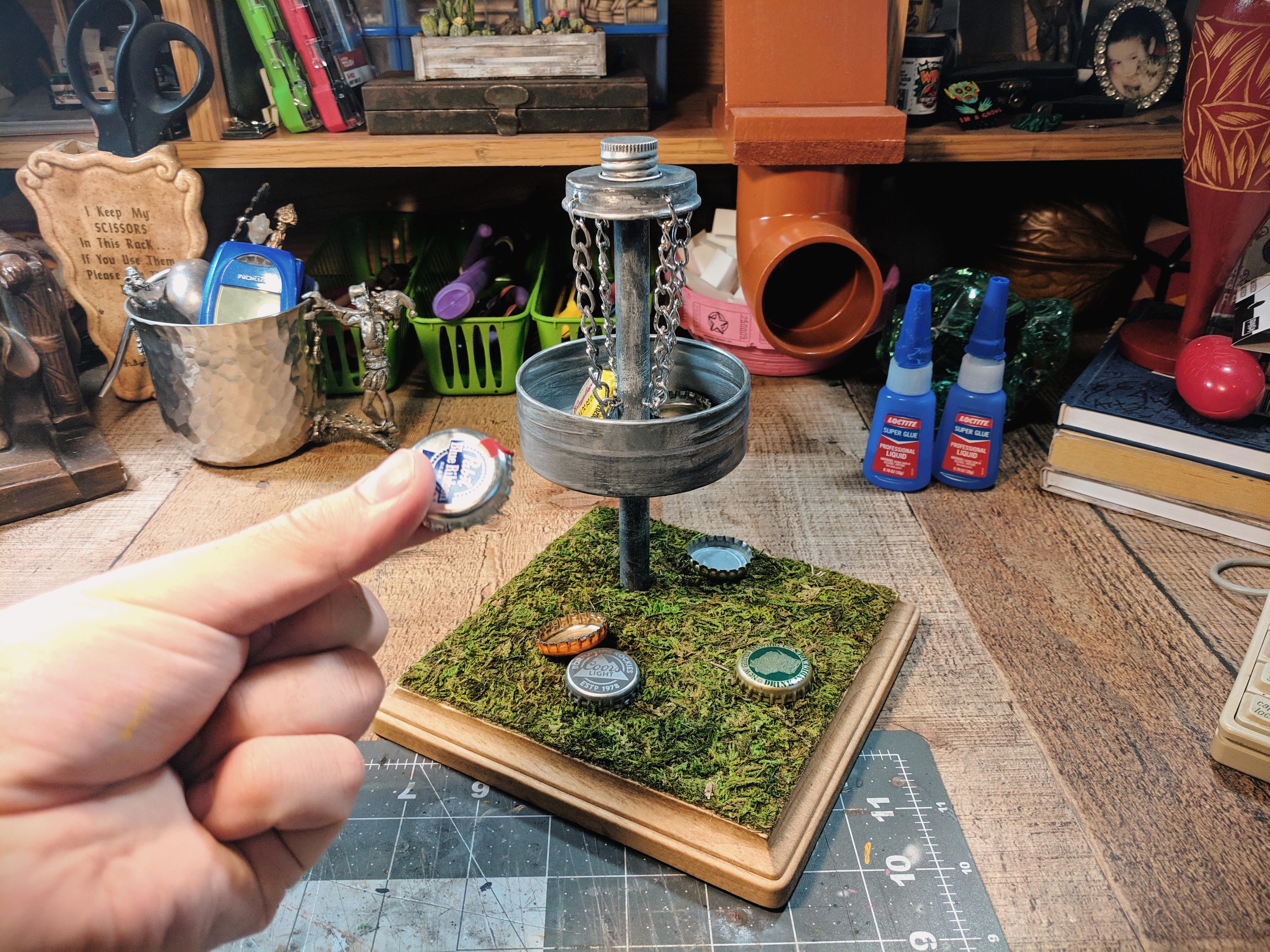 Hey all! I just wanted to share these miniature Disc Golf baskets that