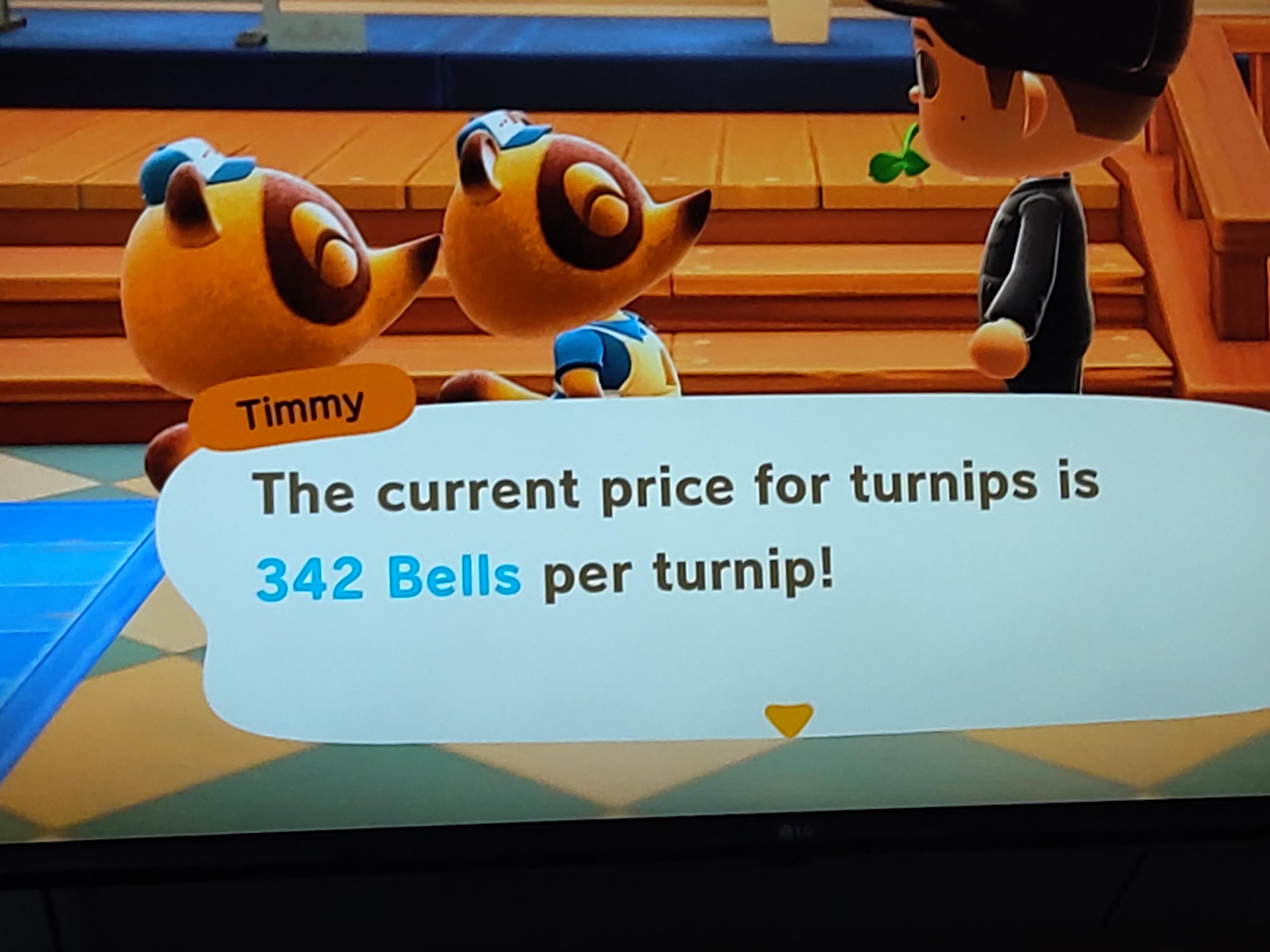 Hey guys this is my turnip price but...please can someone time travel