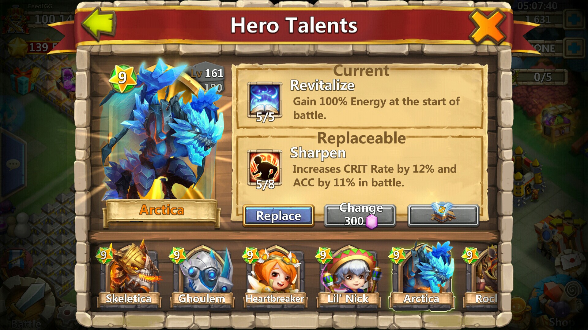 new talent discussion(Sharpen) CastleClash