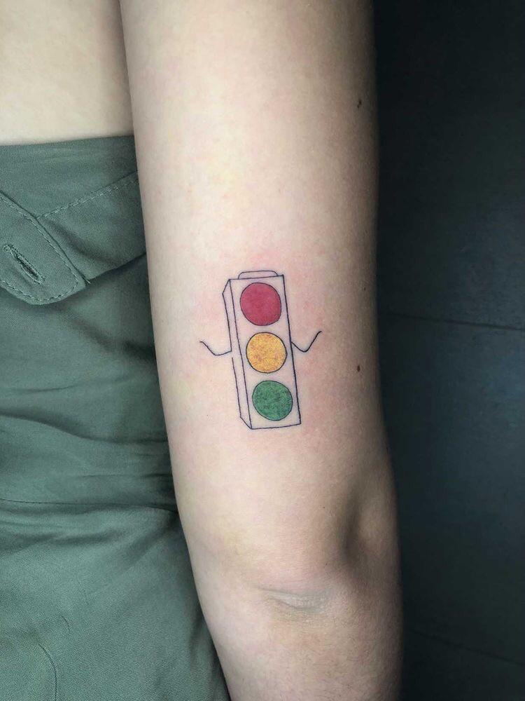My first tattoo. Inspired by the lyrics “I ask the traffic lights if it