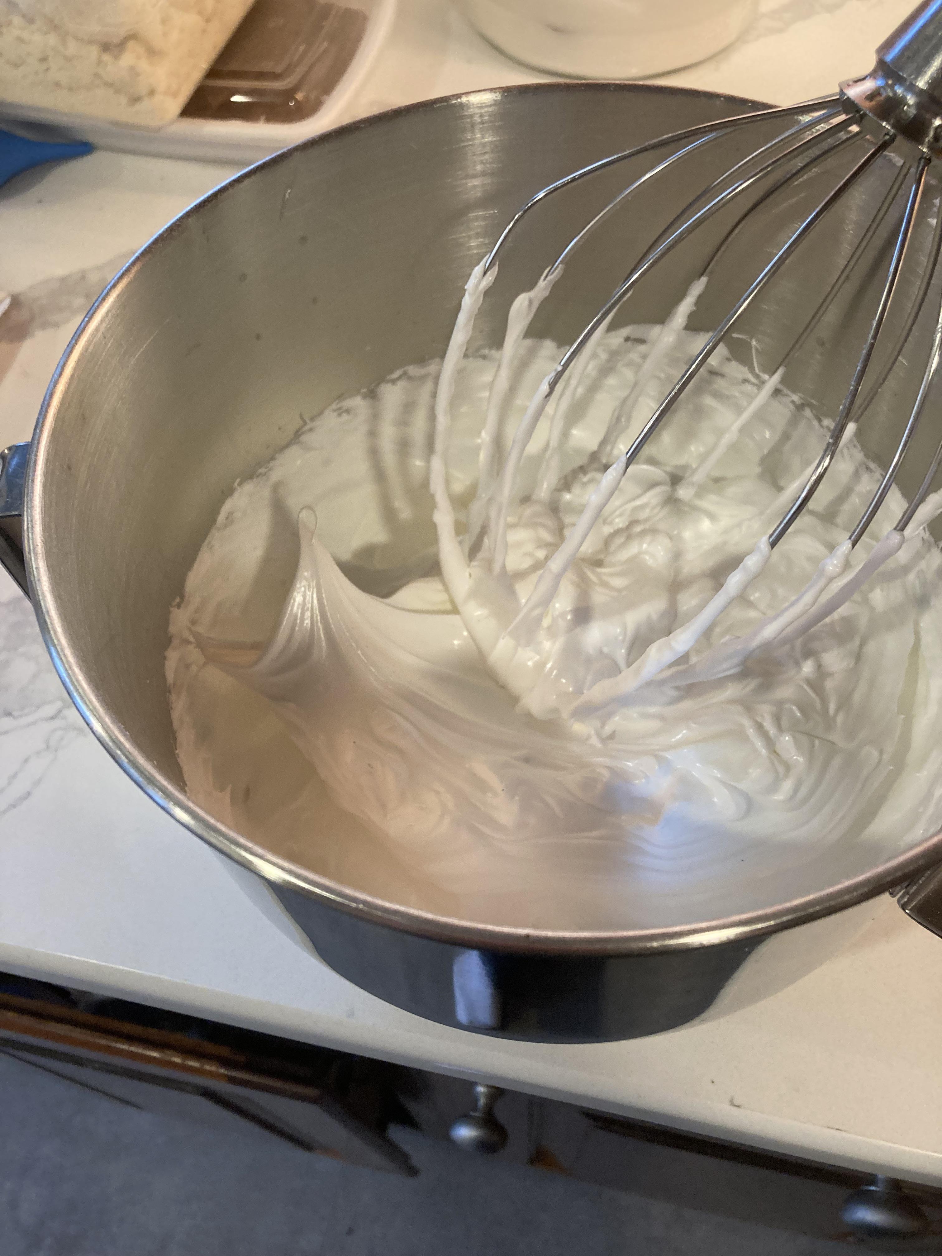 Egg whites can be beaten to stiff peaks, even with some yolk included