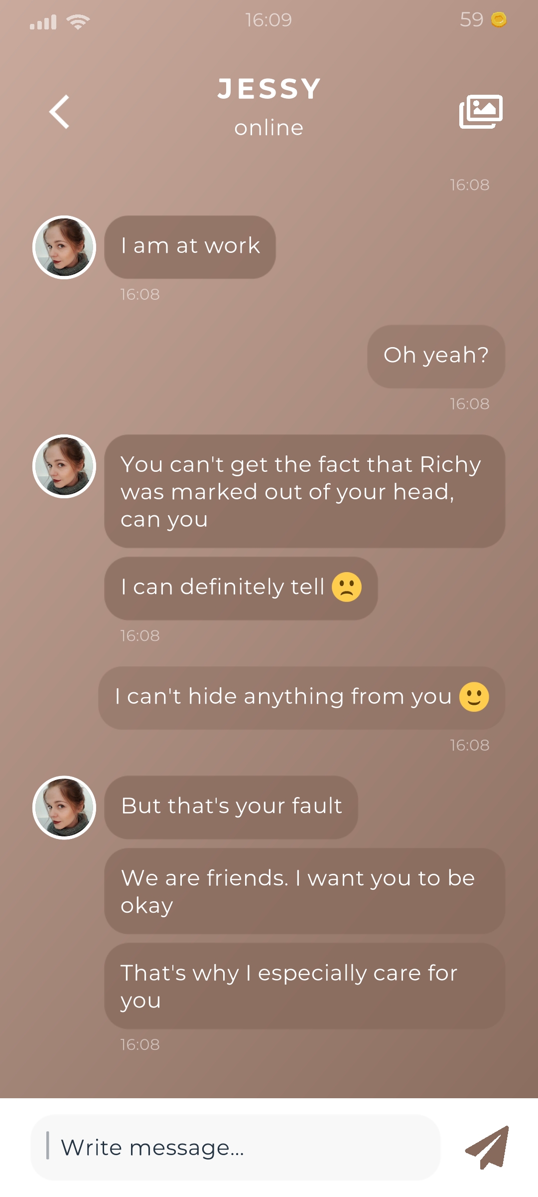 Hello, what does Jessy mean here it's my fault ? r/Duskwood