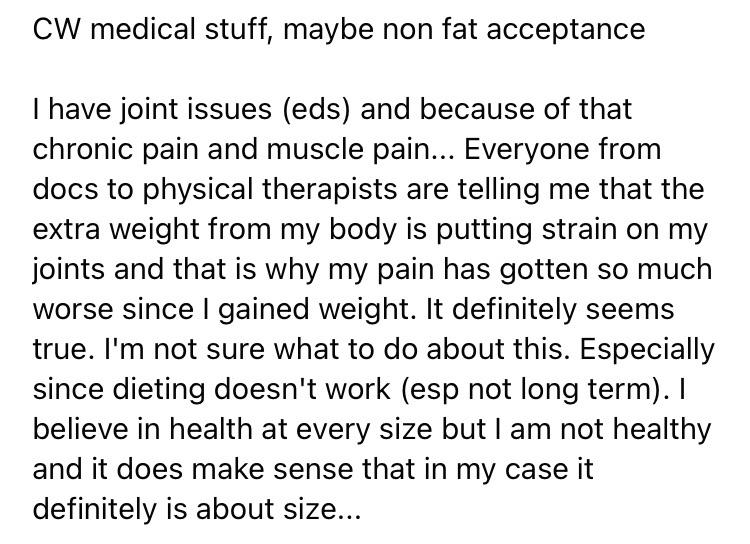 Starting to See a Connection Between Joint Pain & Weight??? r/fatlogic