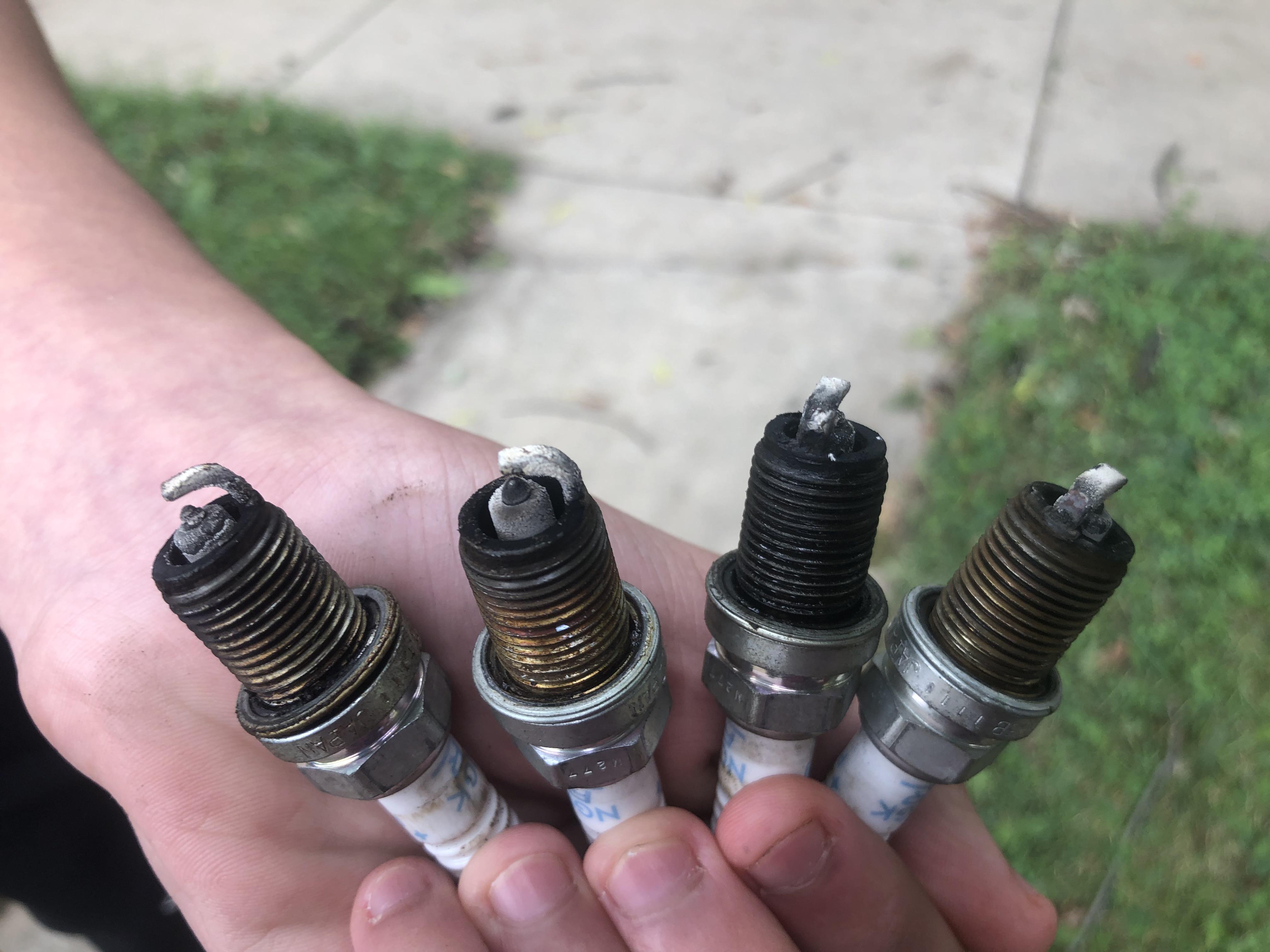 Bought this project car and these are the spark plugs. It has a misfire cylinder 2&4. Cylinder 1