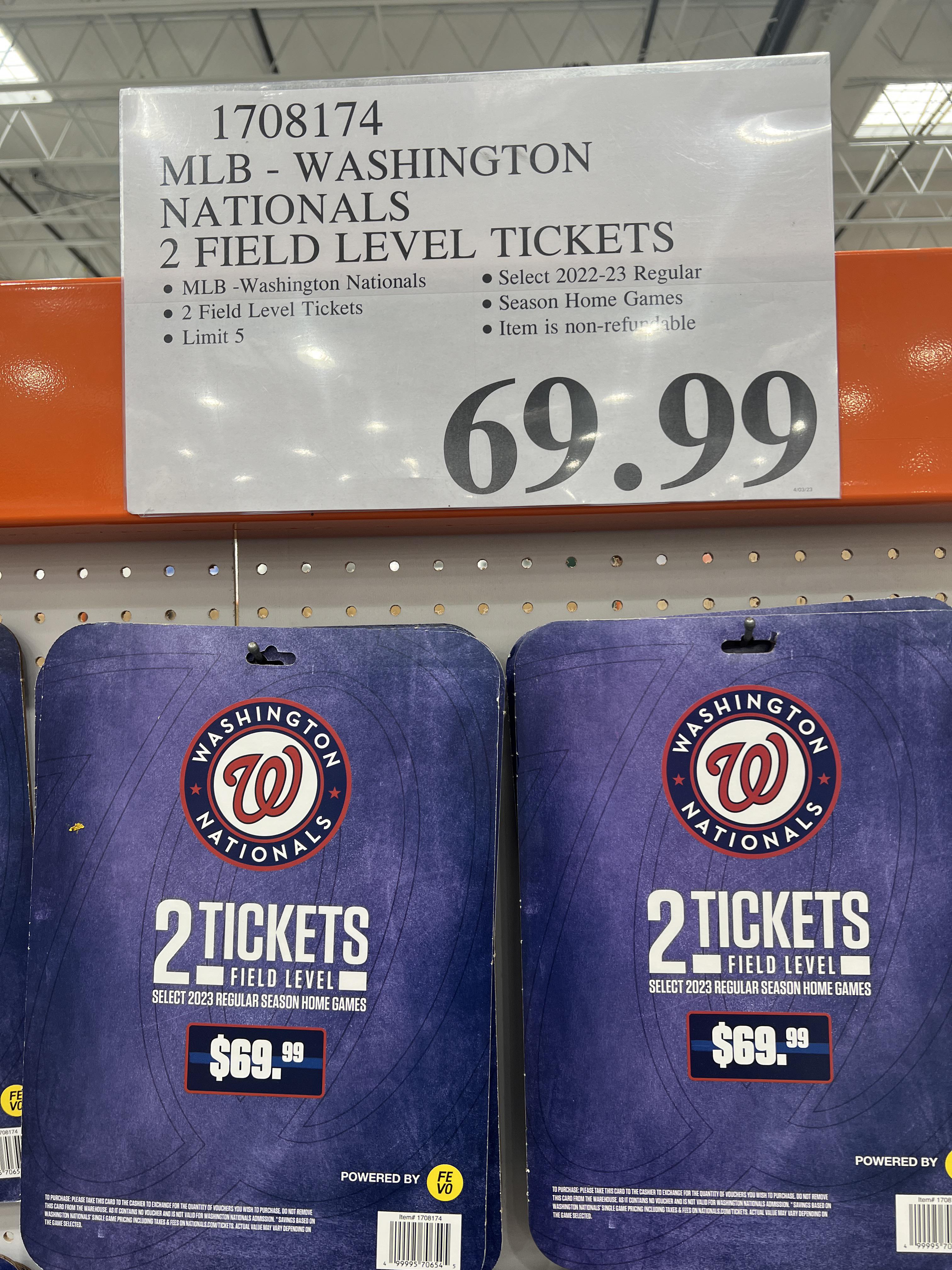 MLB Tickets Wheaton, MD r/Costco