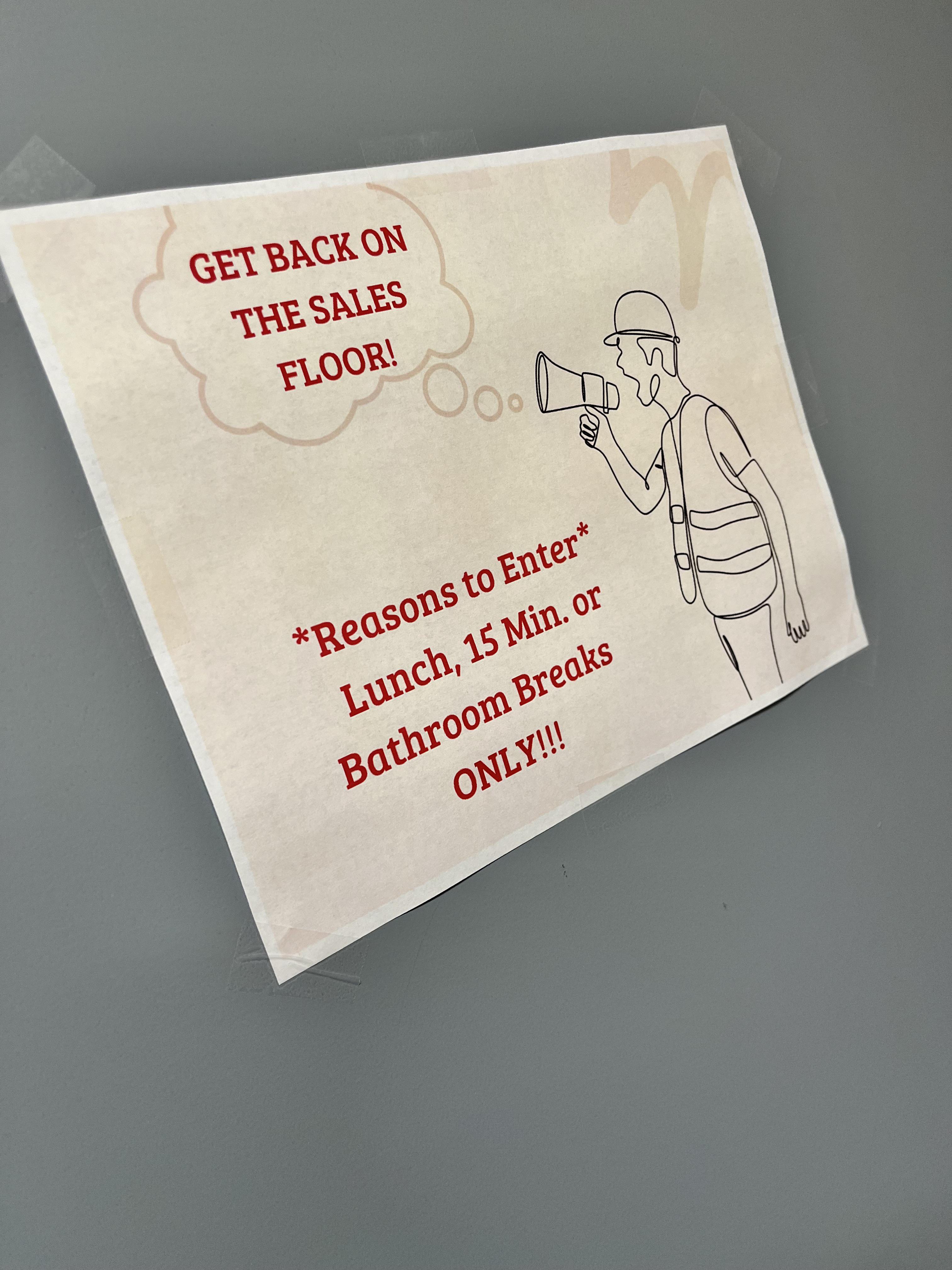 I work at a dispensary where we are not allowed to have food/drinks on