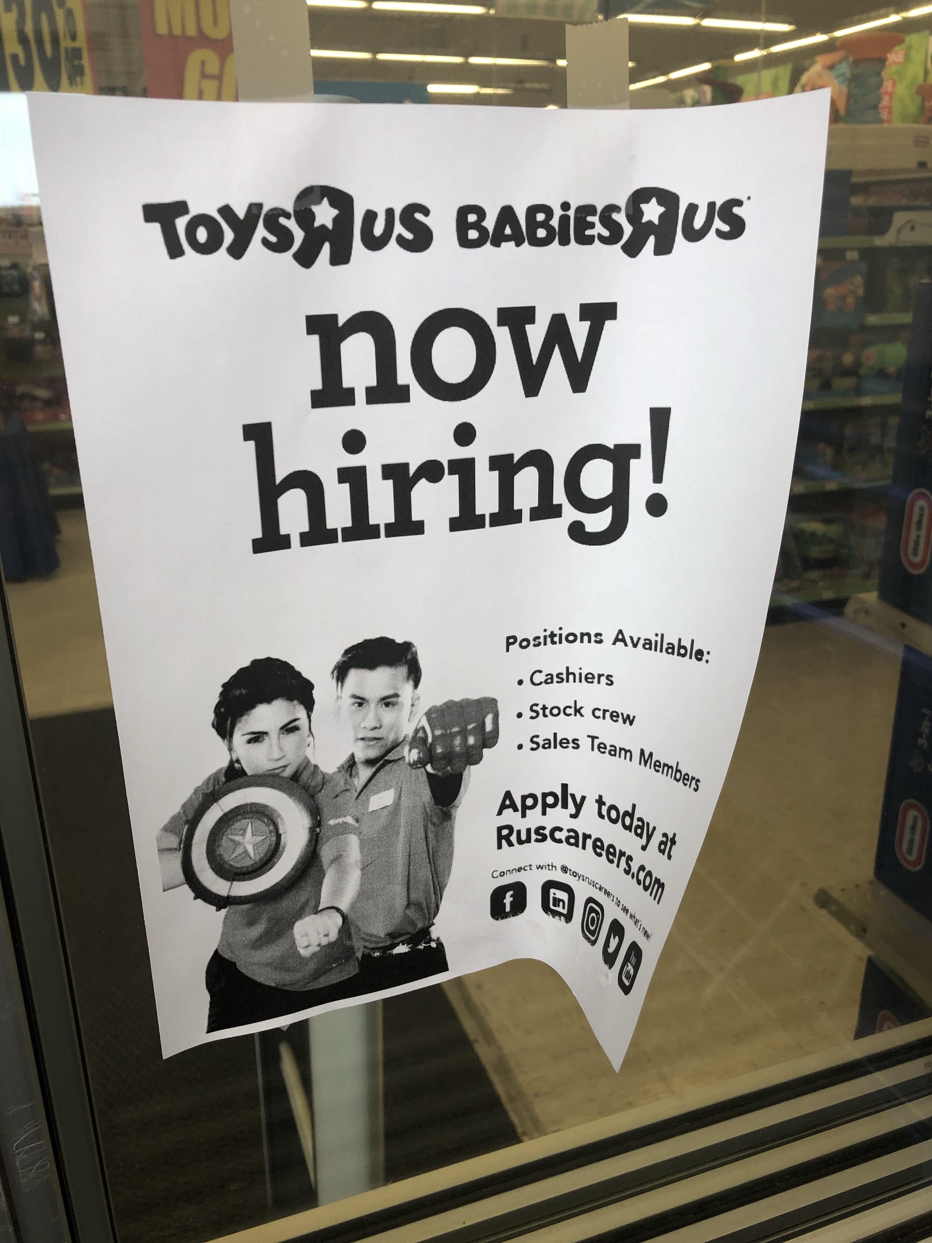 My local Toys R Us is hiring! Should I apply!? r/funny