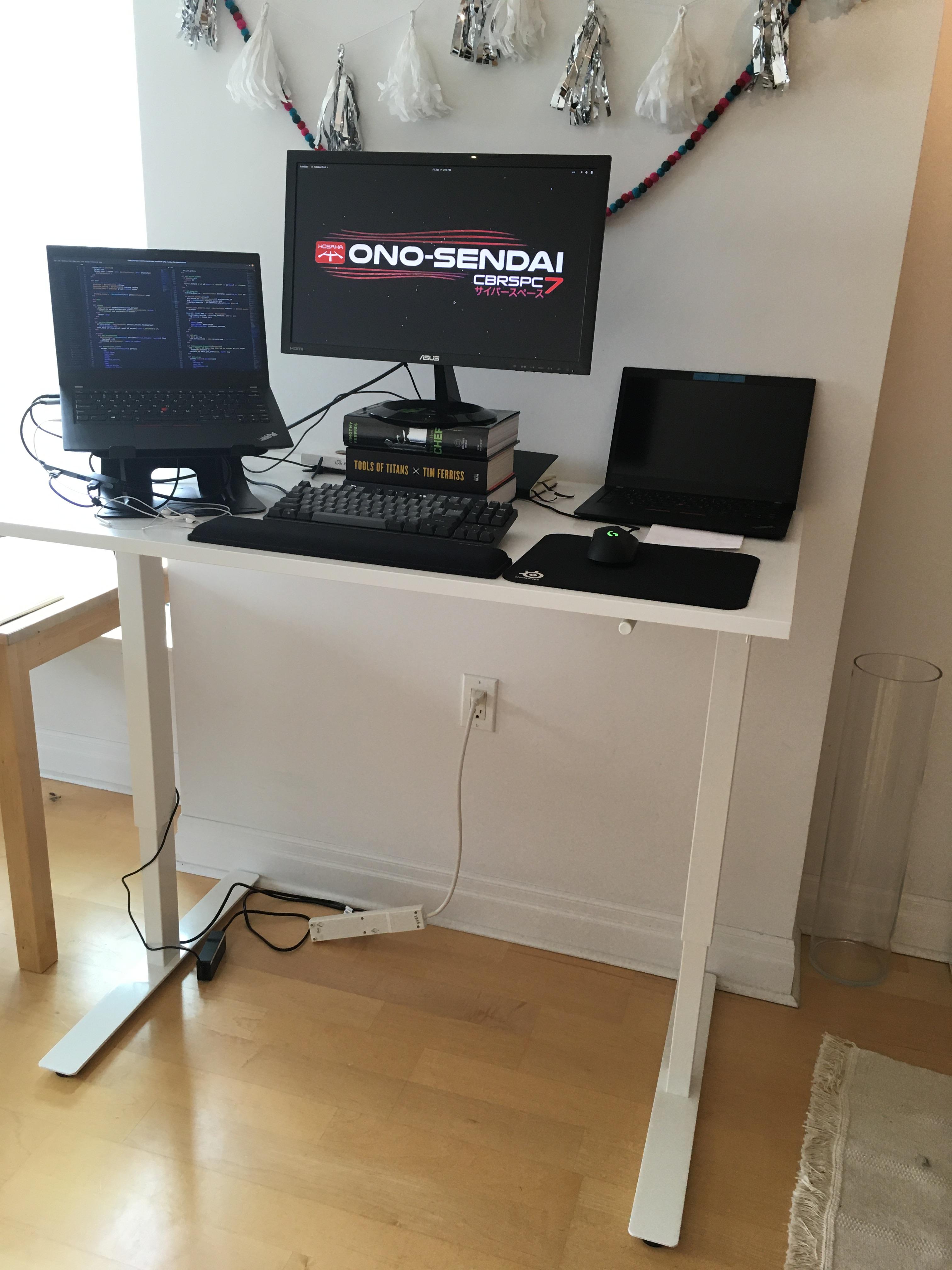 WFH Setup now with a standing desk from IKEA r/thinkpad