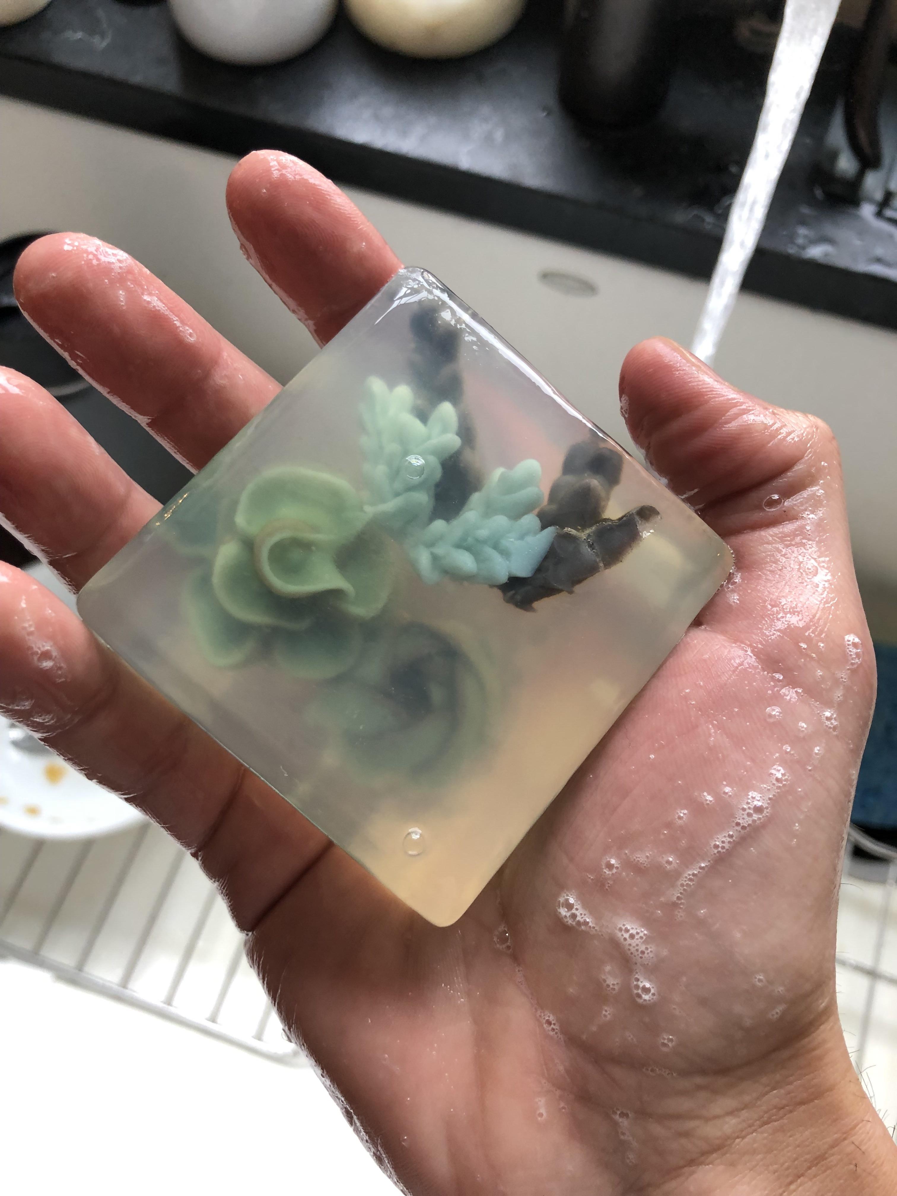Piped cold process succulents in clear melt and pour soap! r/soapmaking