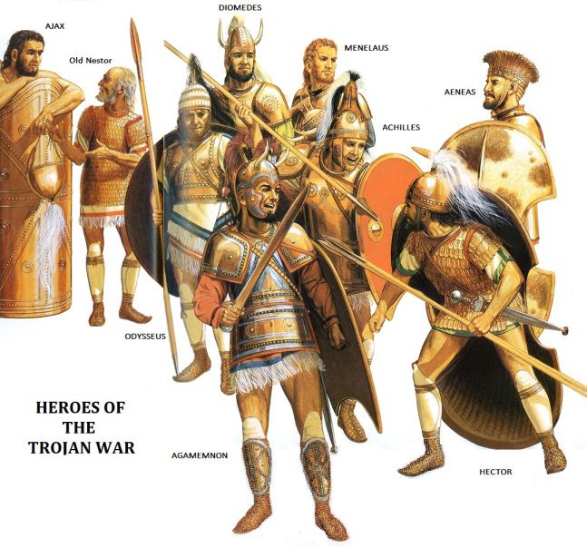 Historically accurate depiction of the heroes of the Trojan War r