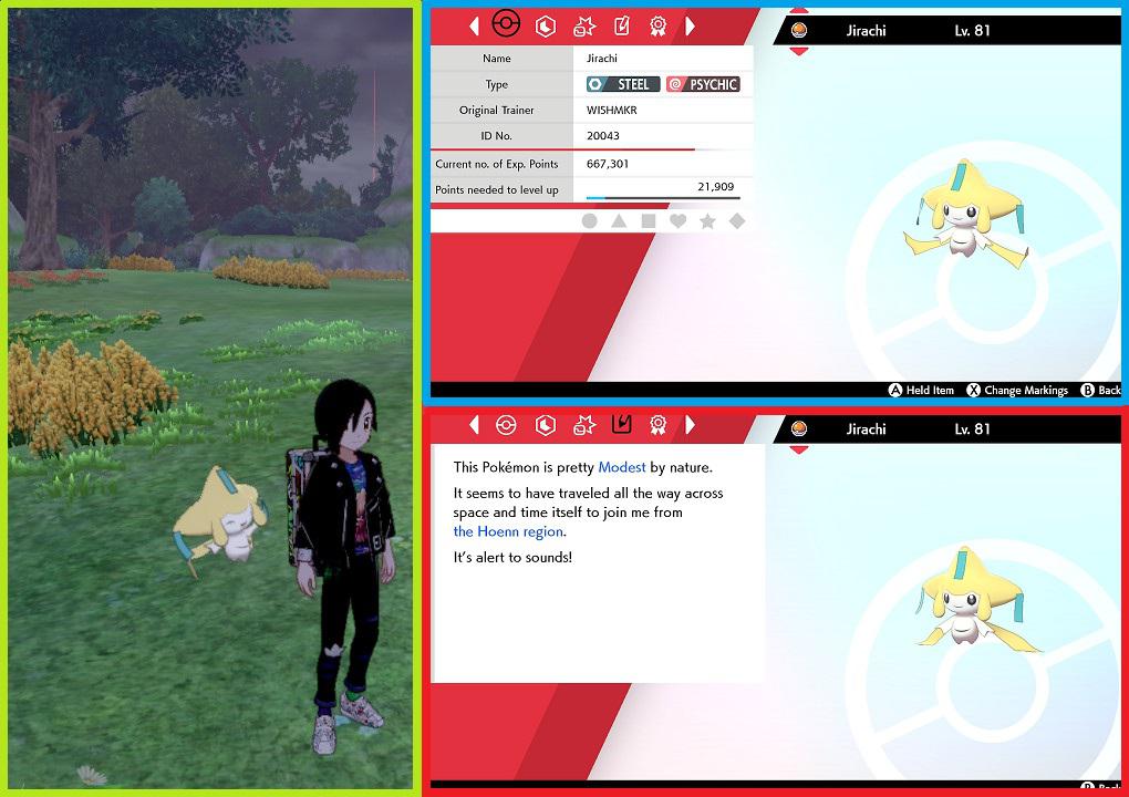 Just chilling with my WISHMKR Jirachi, all the way from Colosseum bonus disc (2004