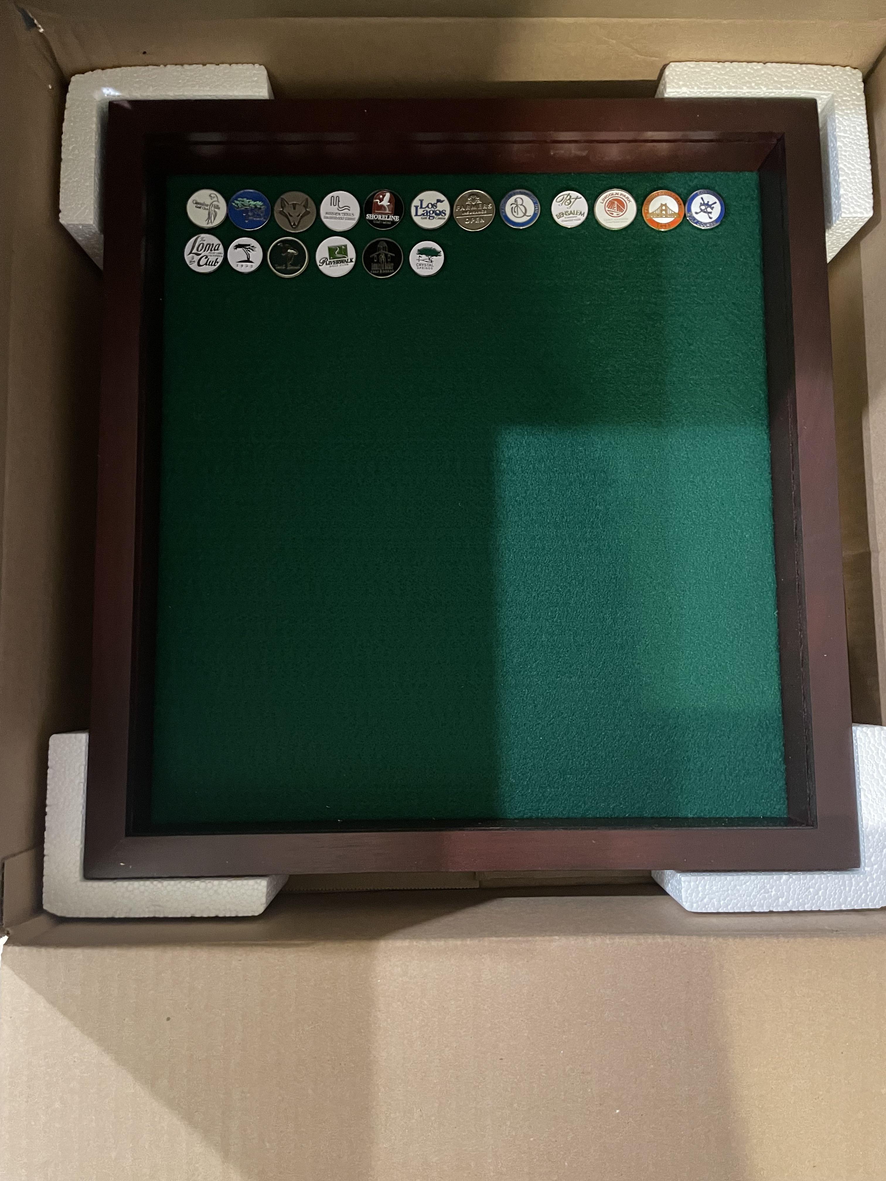 Finally got a display case for my growing ball marker collection. r/golf