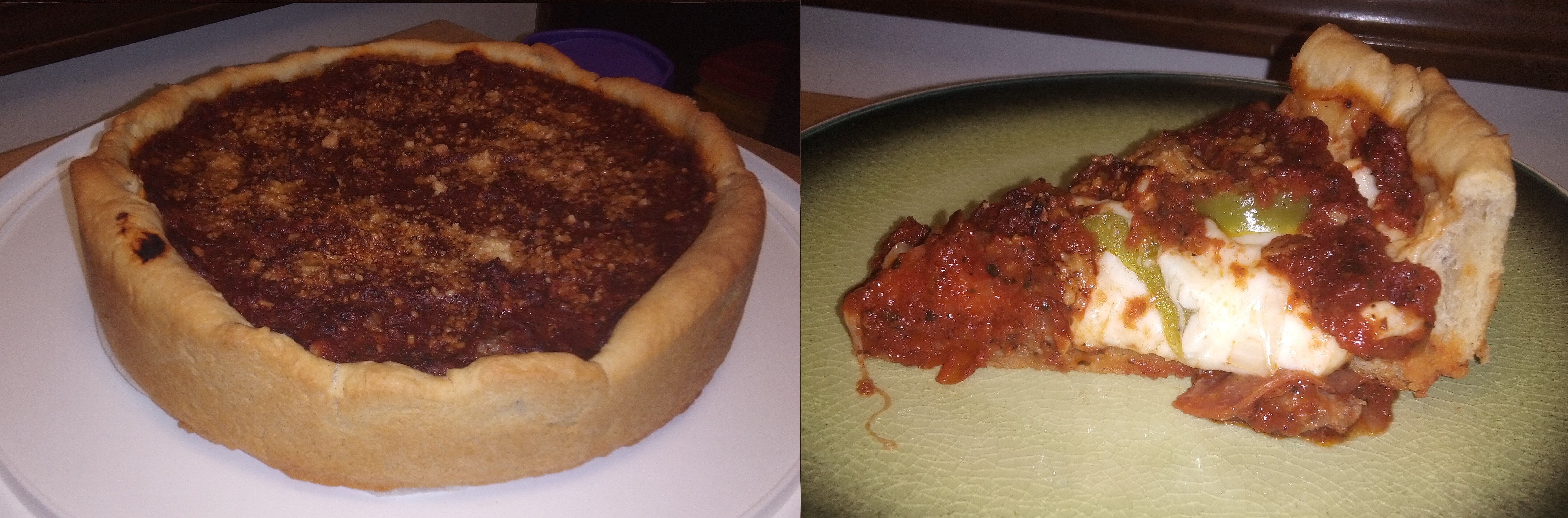 ChicagoStyle DeepDish Pizza r/Baking