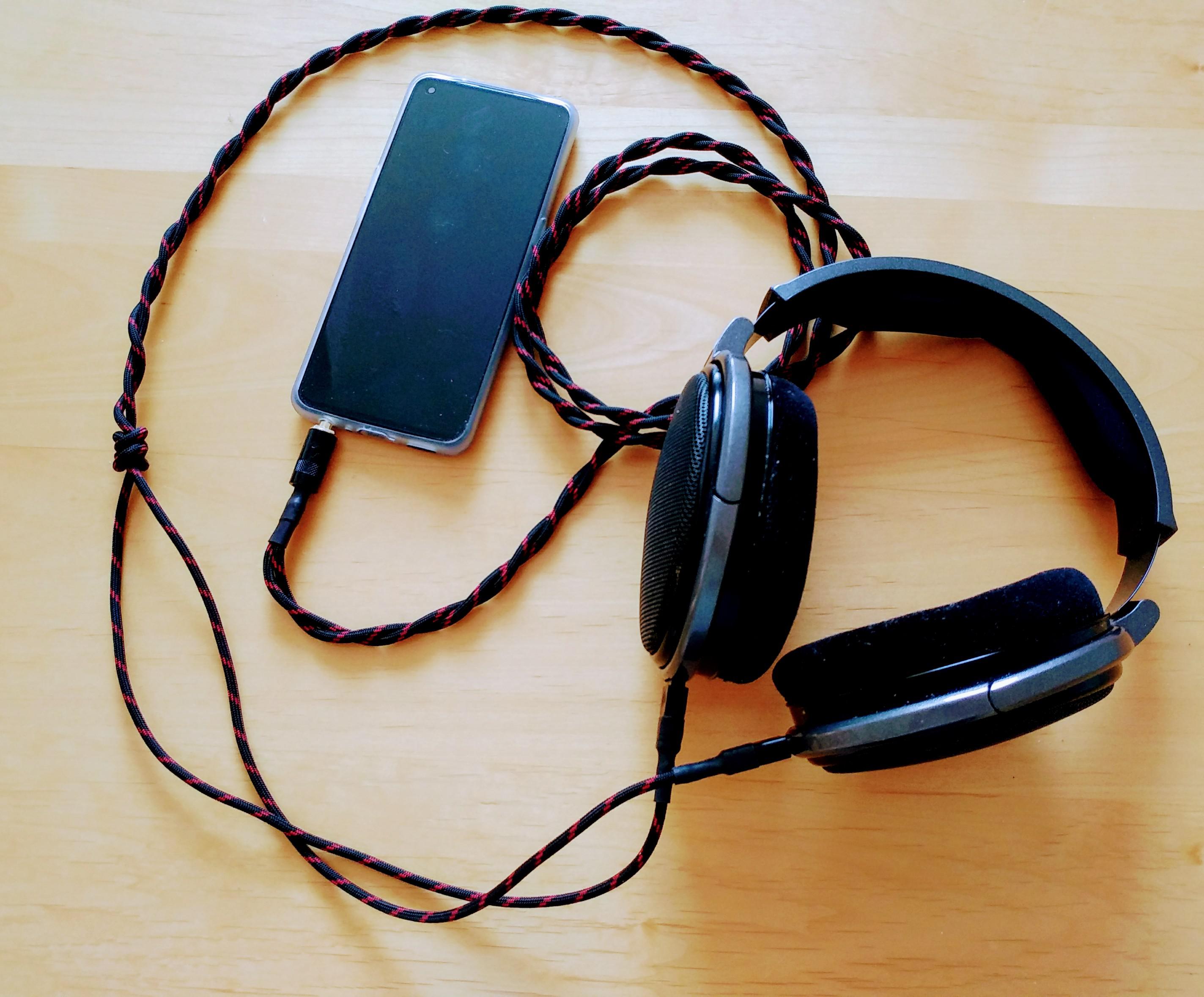 Hd 650 + 3.5mm DIY Cable & phone for home listening while walking