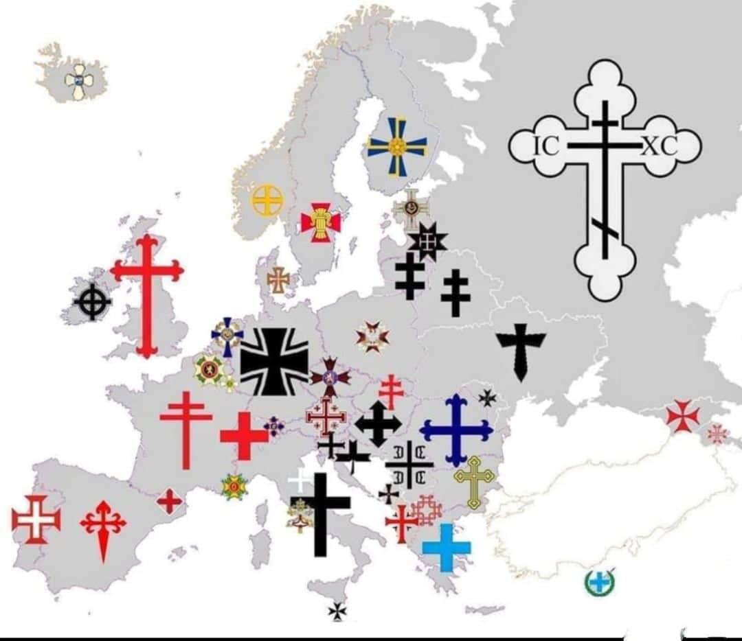 All European crosses MapPorn
