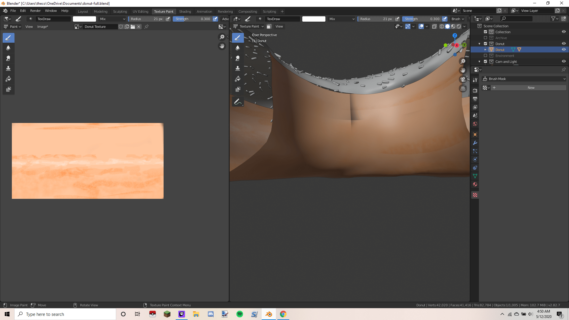Does anybody know why I'm getting dark spots on my texture? Please help