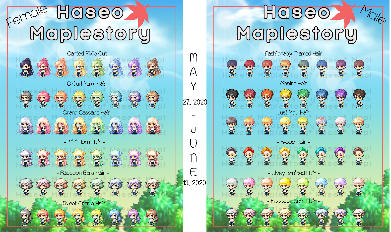 Cash Shop Update. All Royal Hairs May 27/20 > June 10/20 r/Maplestory