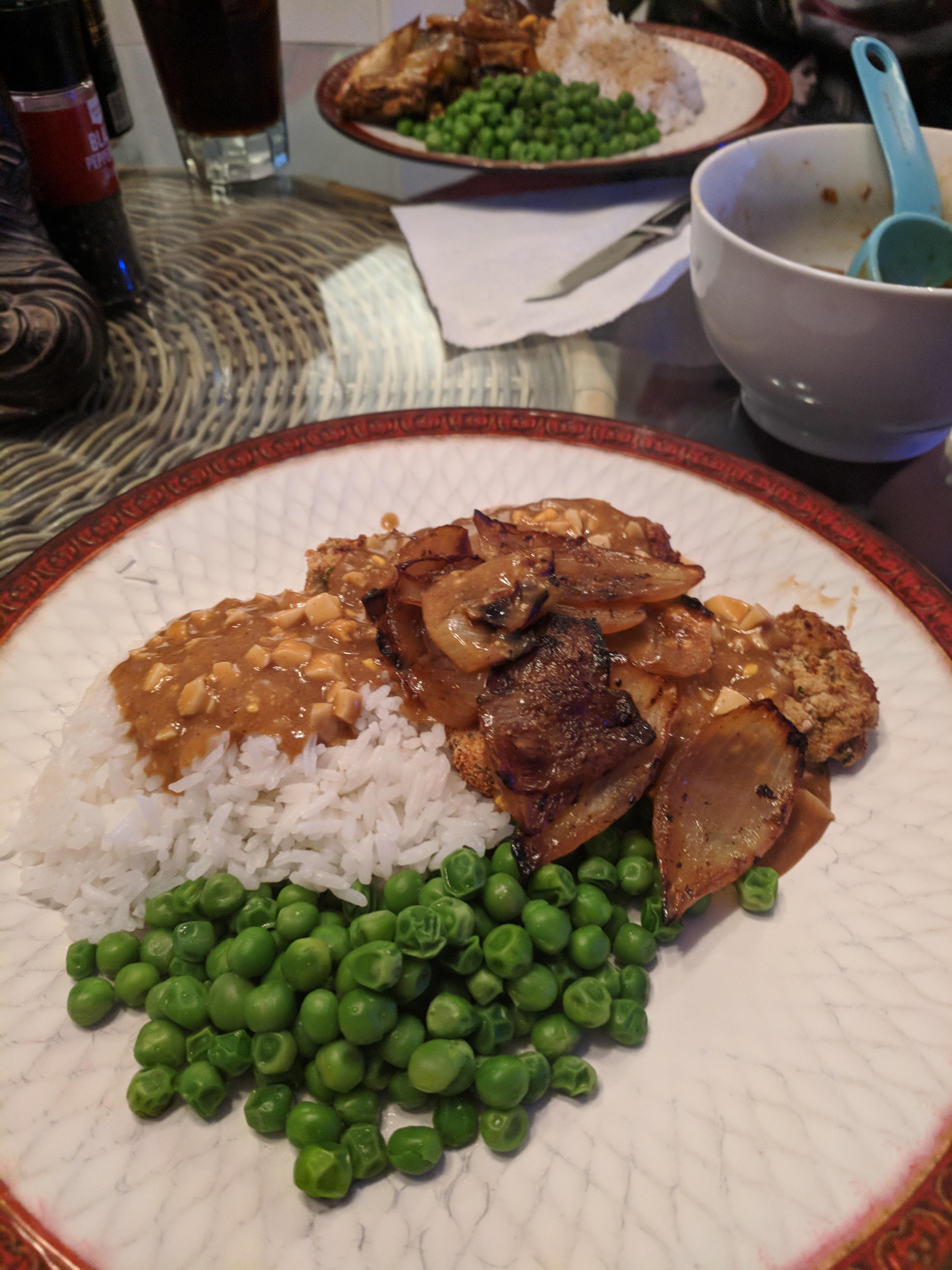 [homemade] Venison chop steak (cooked in the airfryer) with Sriracha