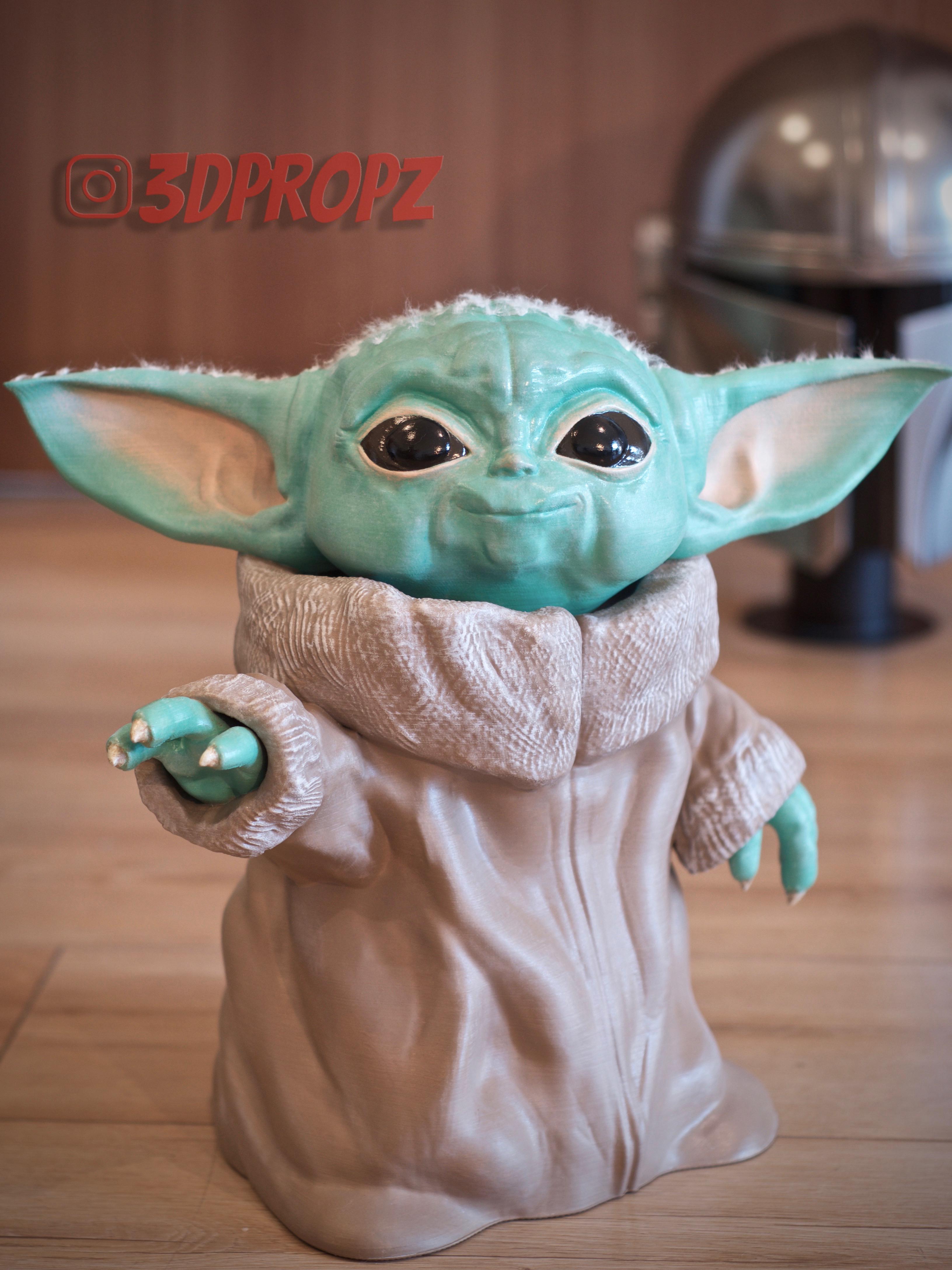 Life Size Baby Yoda, 3D Printed and Painted by me r/StarWars
