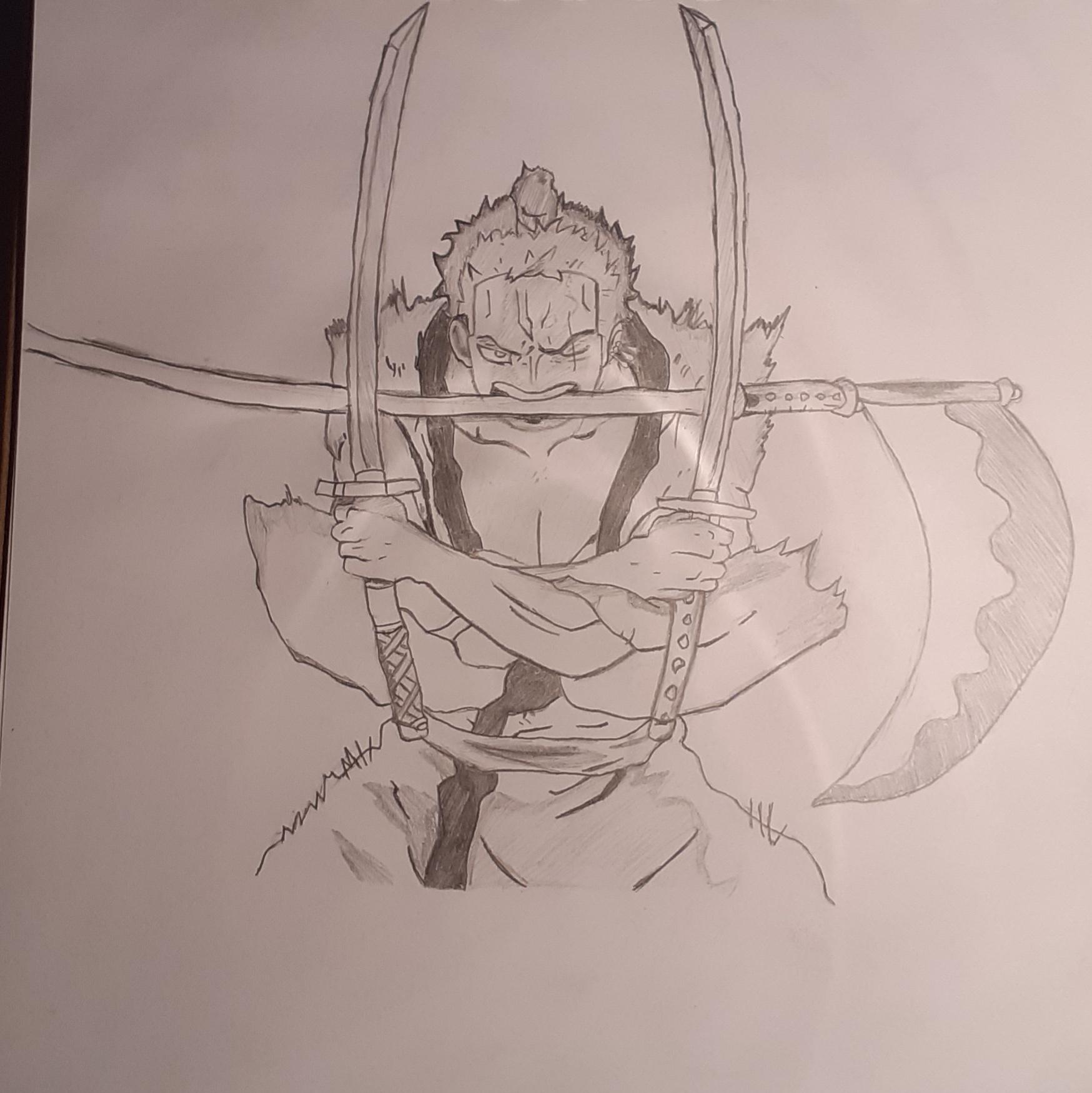 Zoro 3 Sword Style in Wano. 14 year old btw r/OnePiece