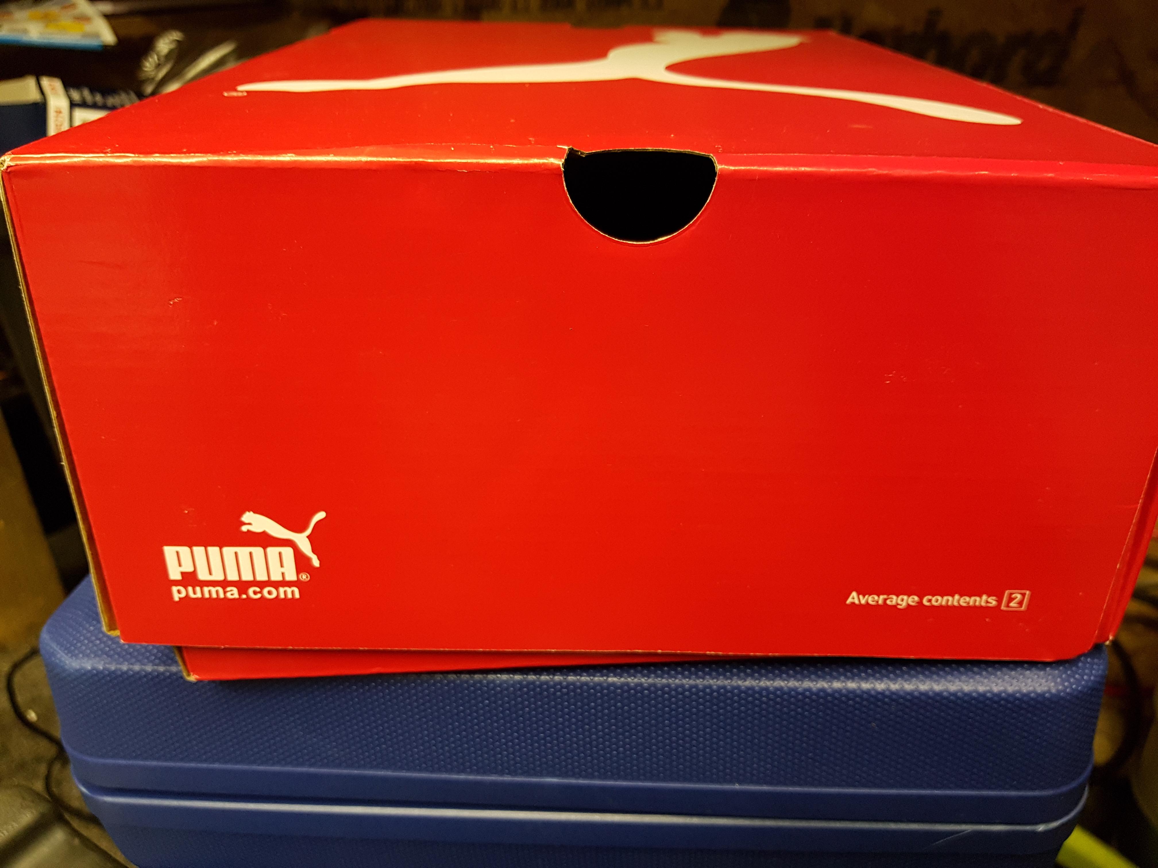 My Puma shoe box has an average contents of 2. r/mildlyinteresting