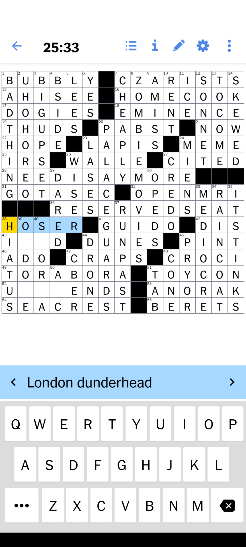 NYT crossword again r/londonontario
