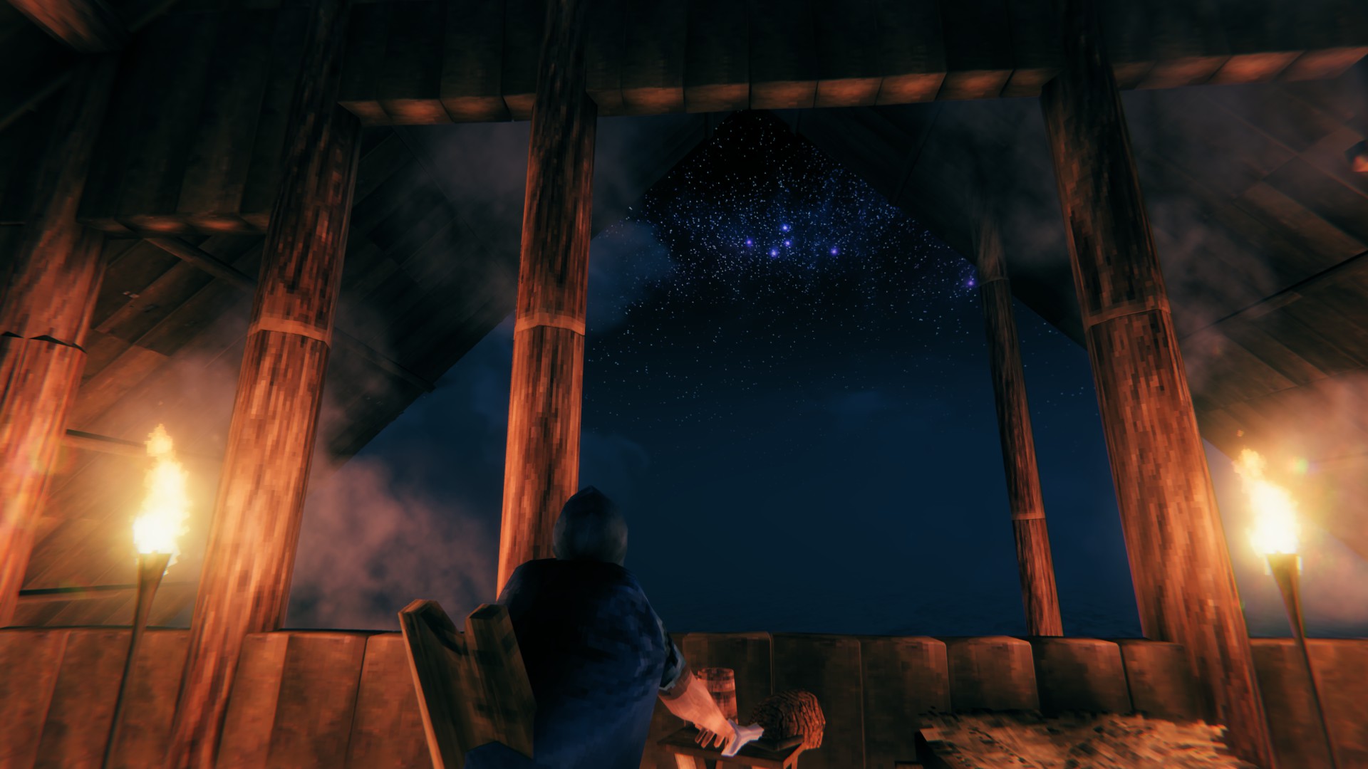 Rest and watching night view r/valheim