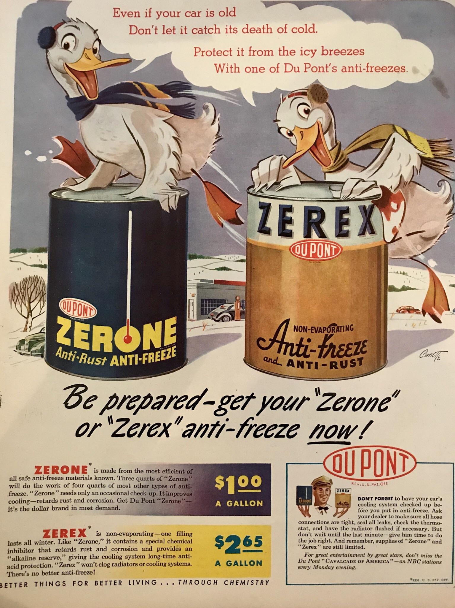 Vintage print ad for Dupont anti freeze circa 1950s r/vintageads