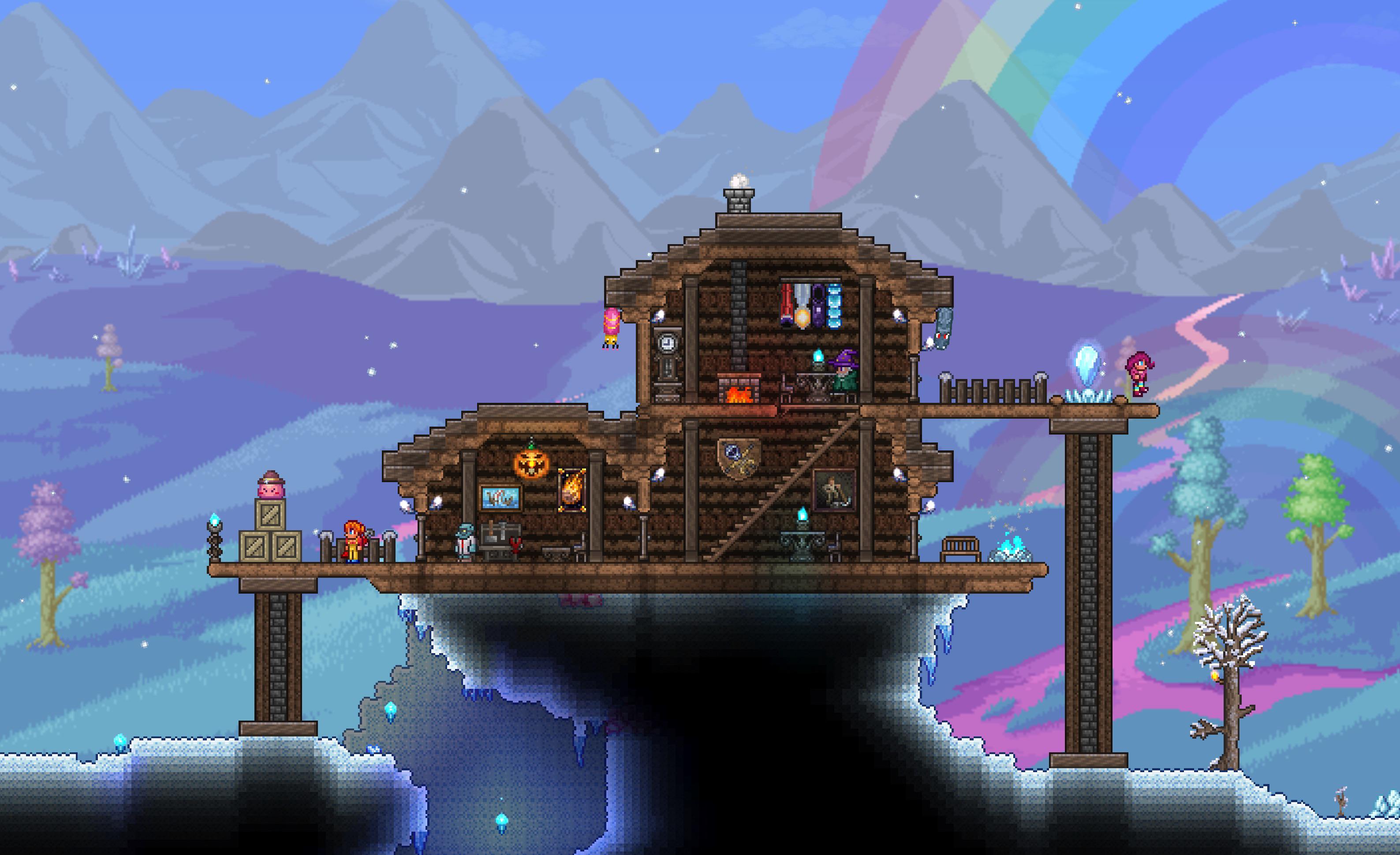 What do yall think of my snow house? Kinda new to building r/Terraria