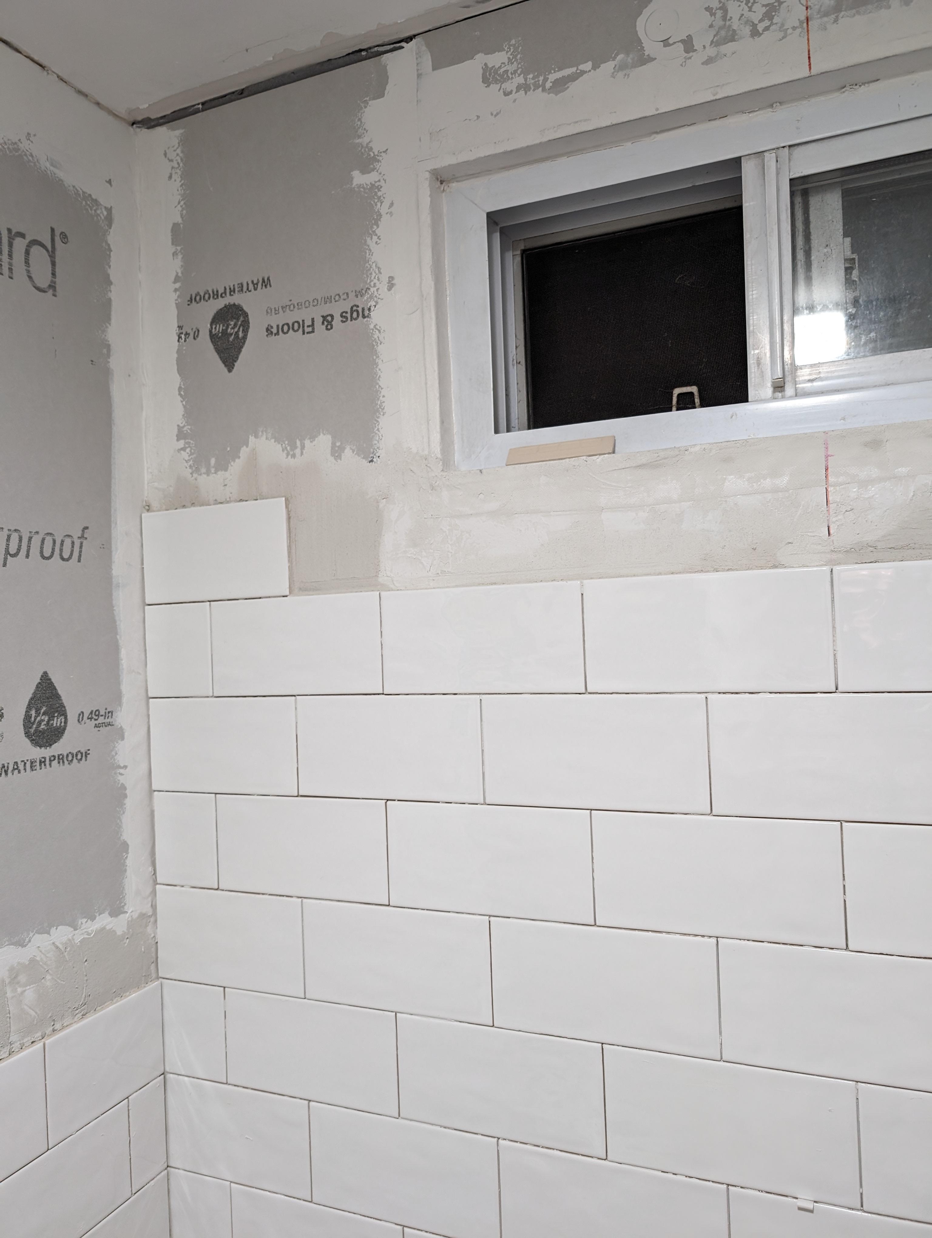 Trim shower window r/Tile