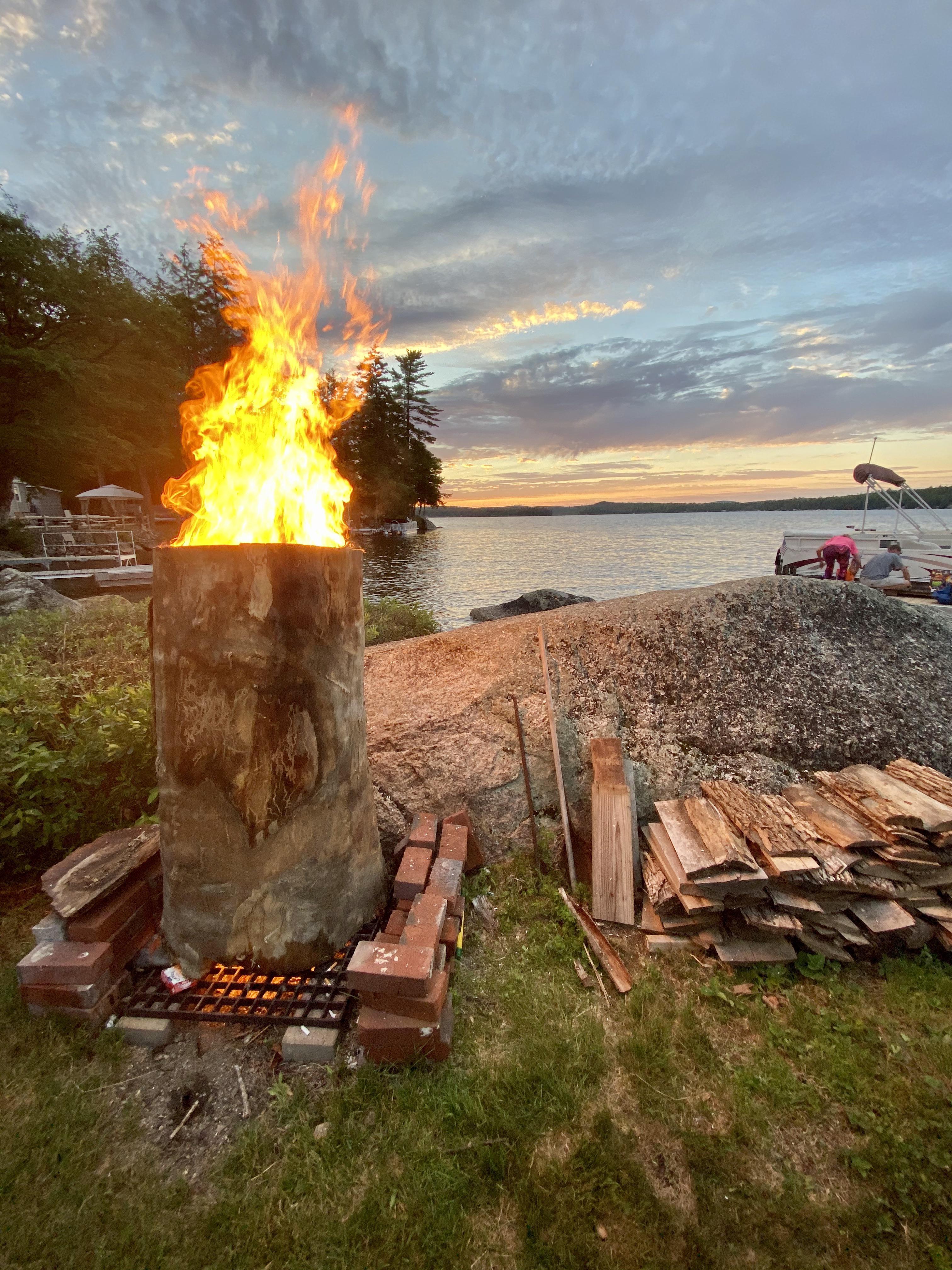 We could see other firesgreat leaping bonfires as well as cooking