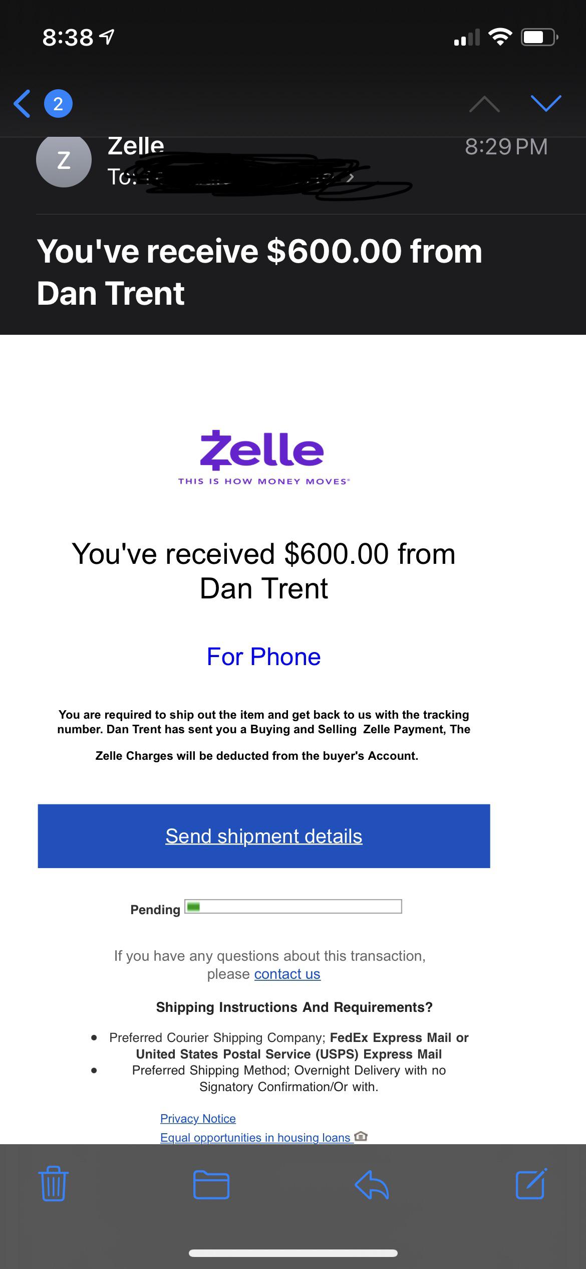 Is this legit? Does zelle do this or is this dude a total scammer. I am