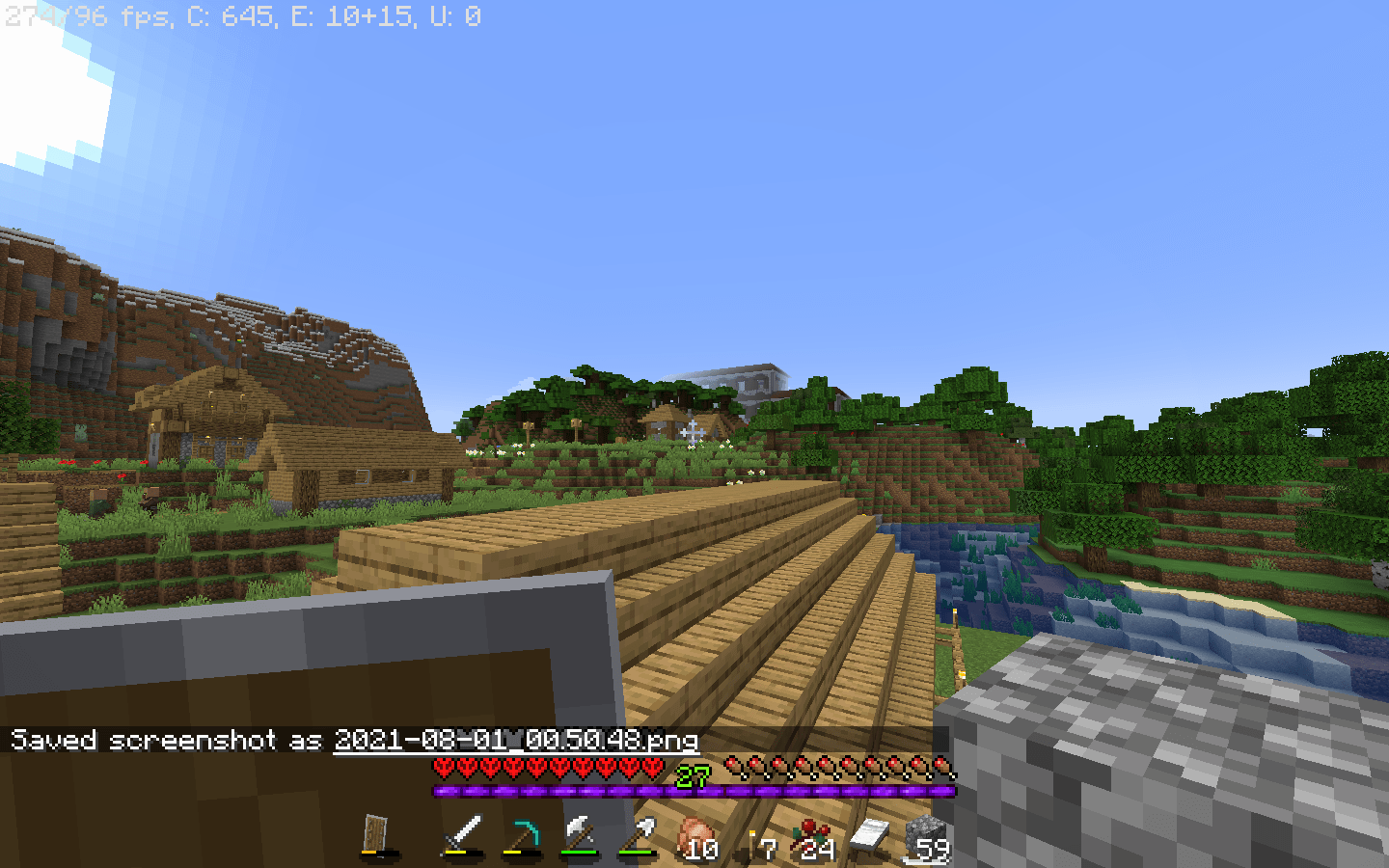 A woodland mansion spawn next to a village on my hardcore world. How rare is that? r