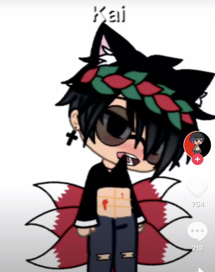 why do his abs look like a fluffing minecraft box GachaLifeCringe
