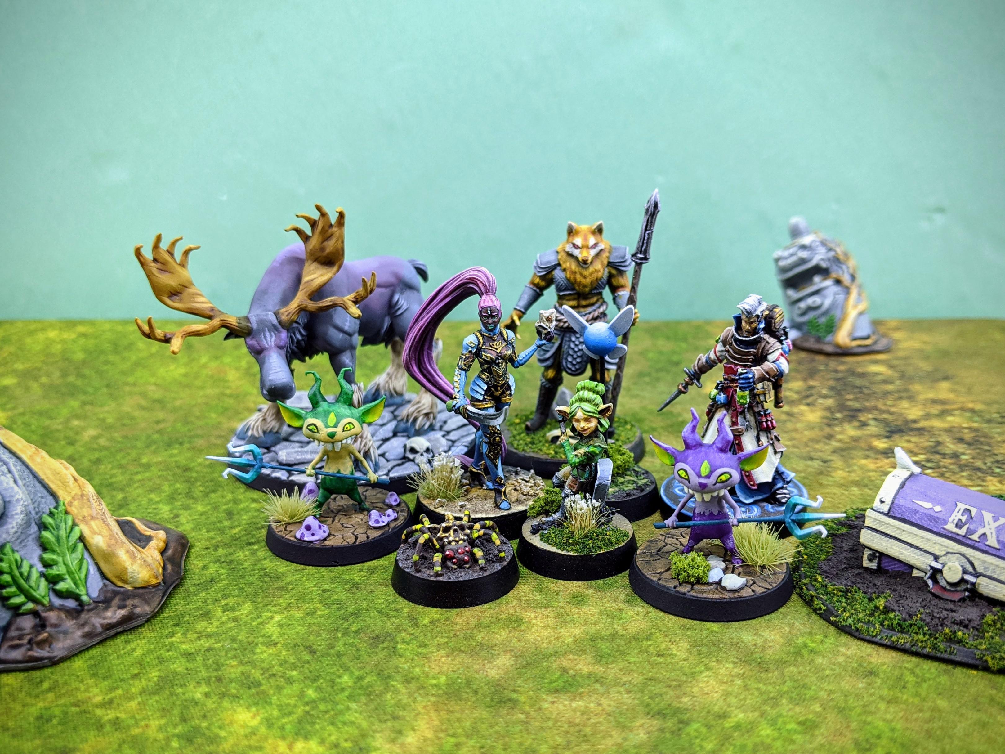 Finally finished the miniatures for my party, 5e zelda campaign will be