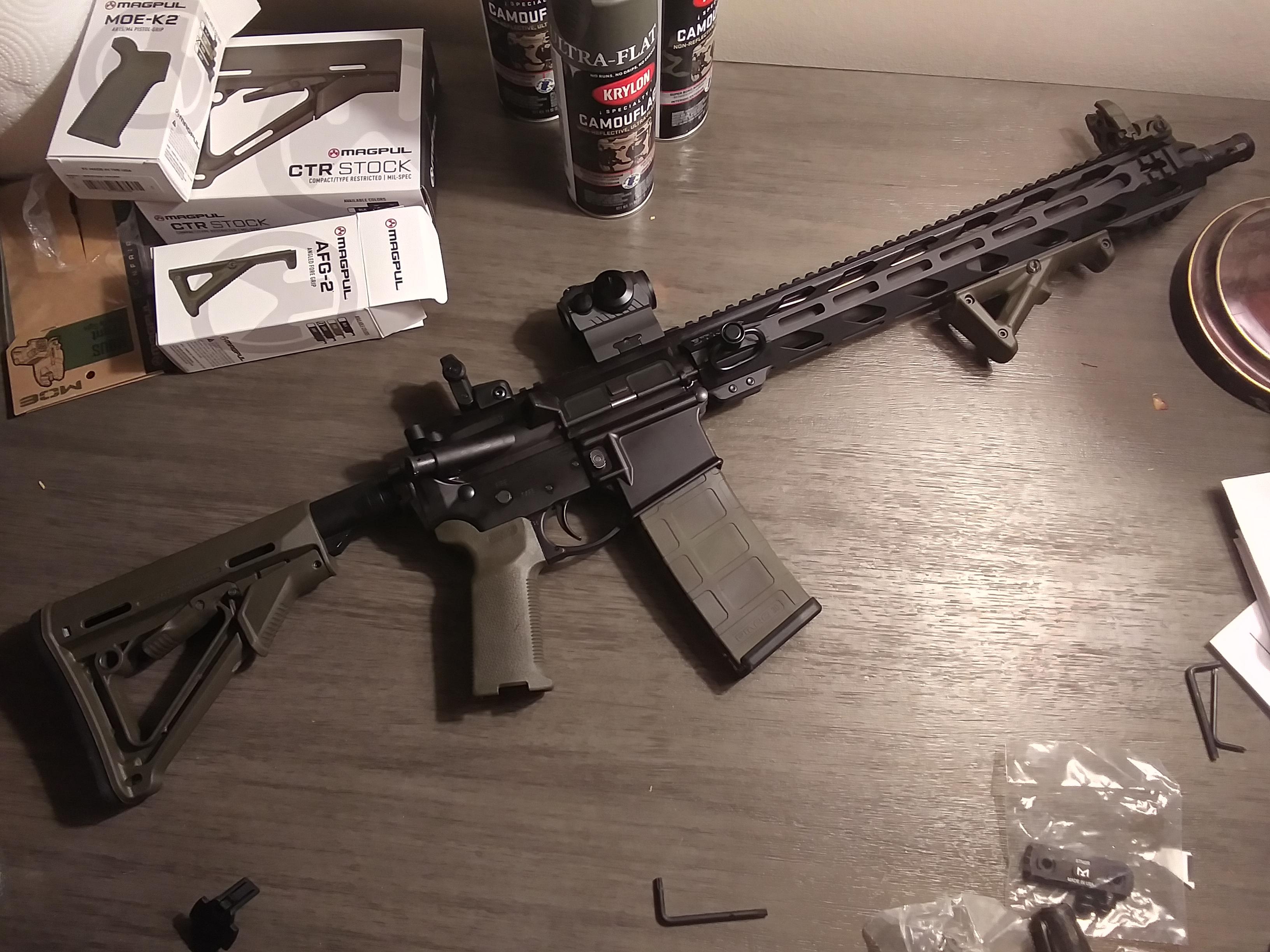 Magpul dressing. Gotta say i like how the painted mag matched alright