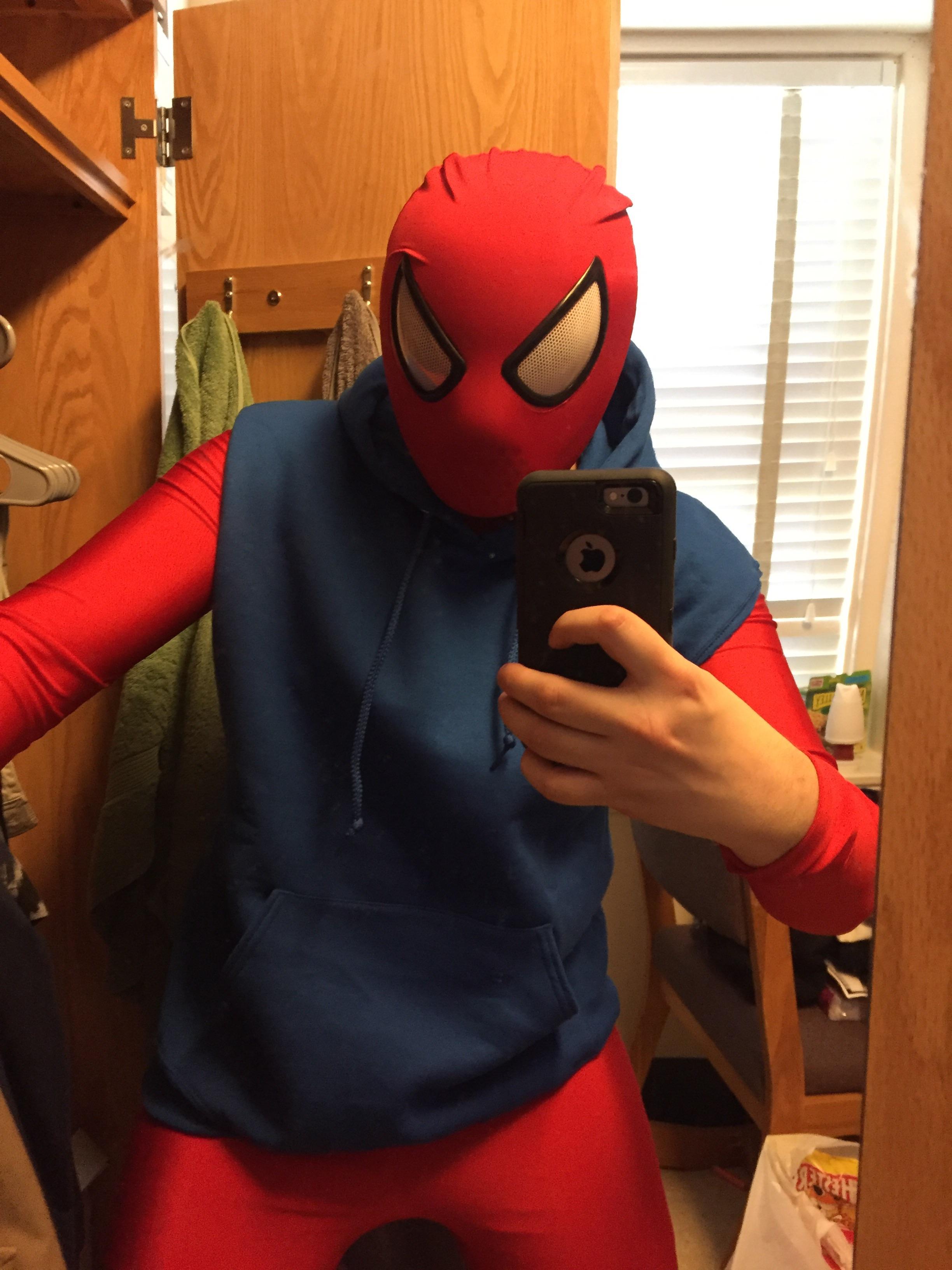 I know it’s not perfect but here’s my Scarlet Spider costume! Spiderman