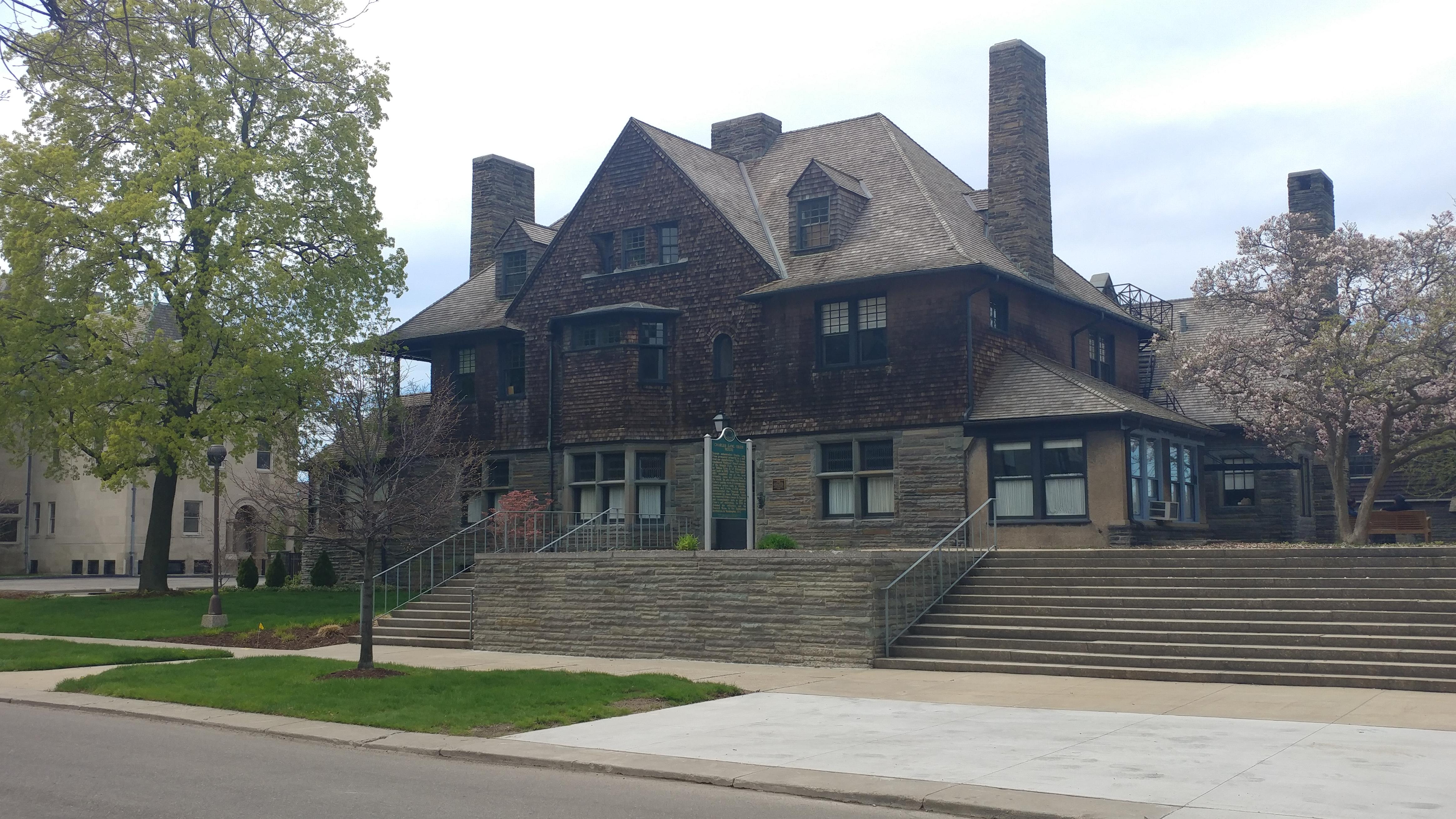 Charles Lang Freer home, Detroit MI, a rare Shingle Style mansion built