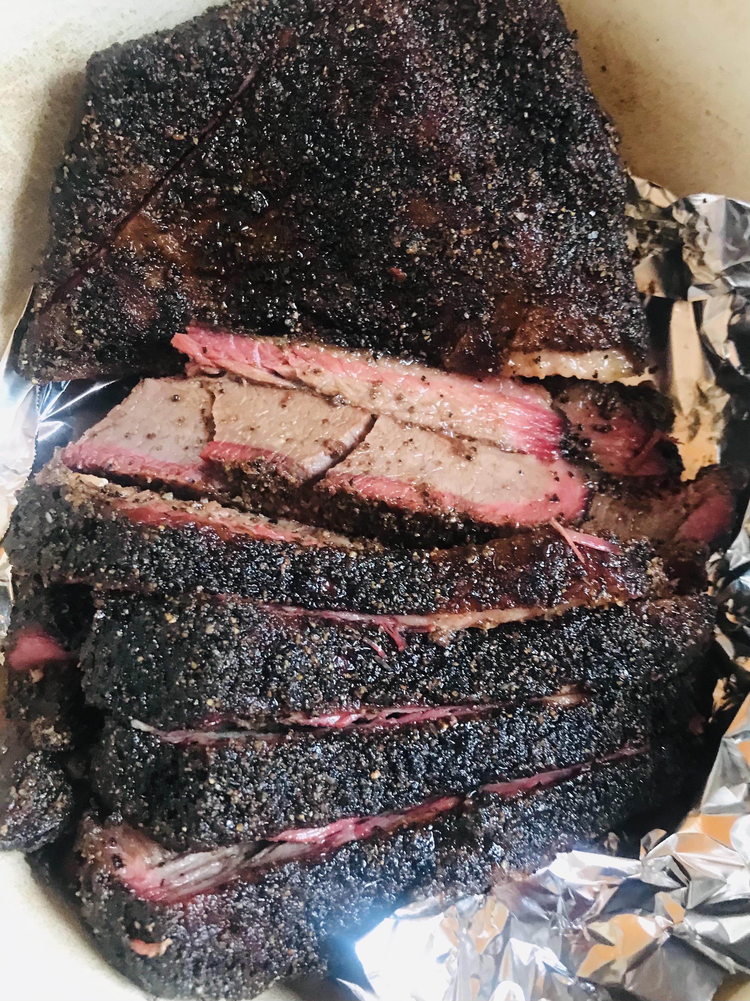 1st brisket,, been smoking chuck roast for practice. r/BBQ