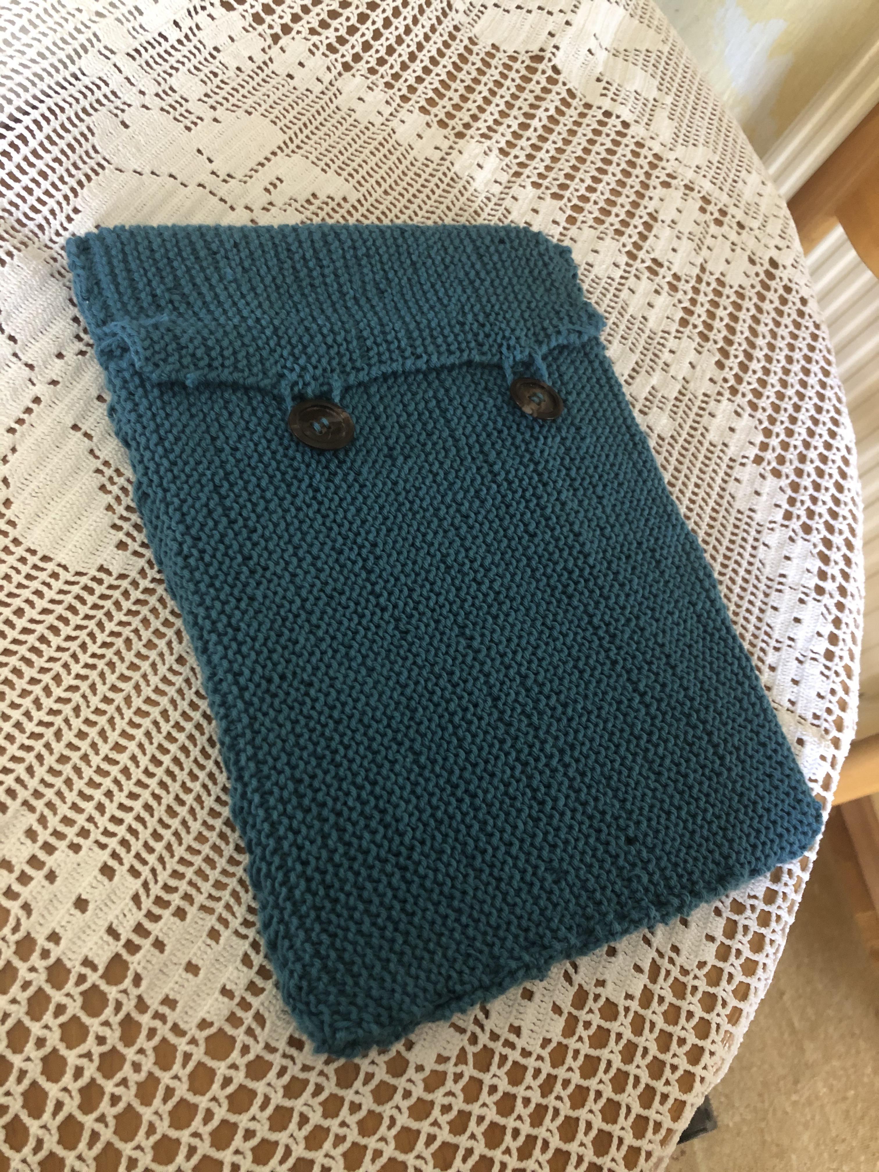 Made myself a laptop sleeve, not much but it’s my first time knitting