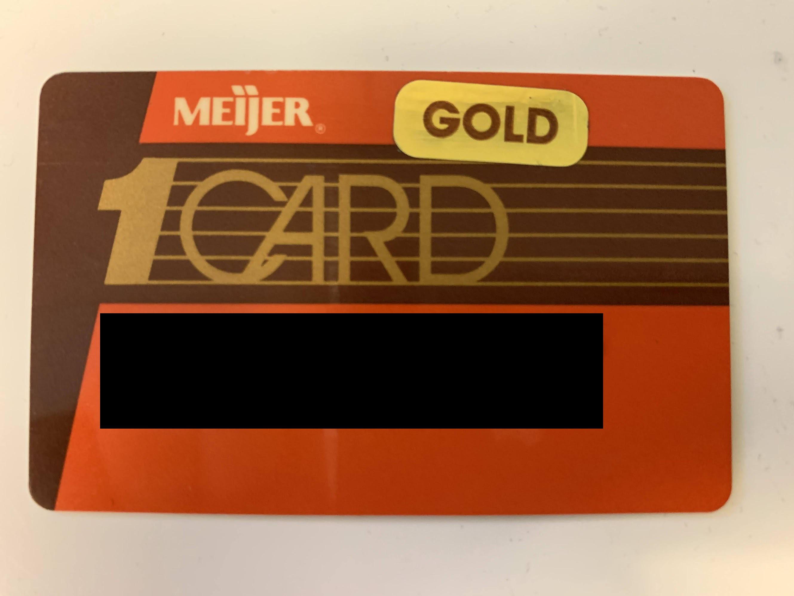Have you guys ever seen a Meijer Gold 1Card before? r/meijer