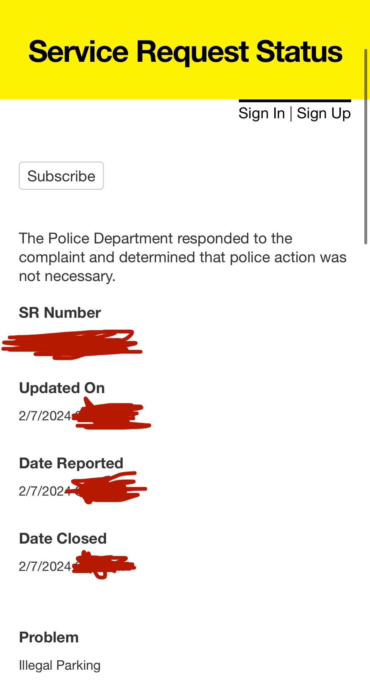 This is how NYPD responds to 311 complaints of blocked bike lanes r