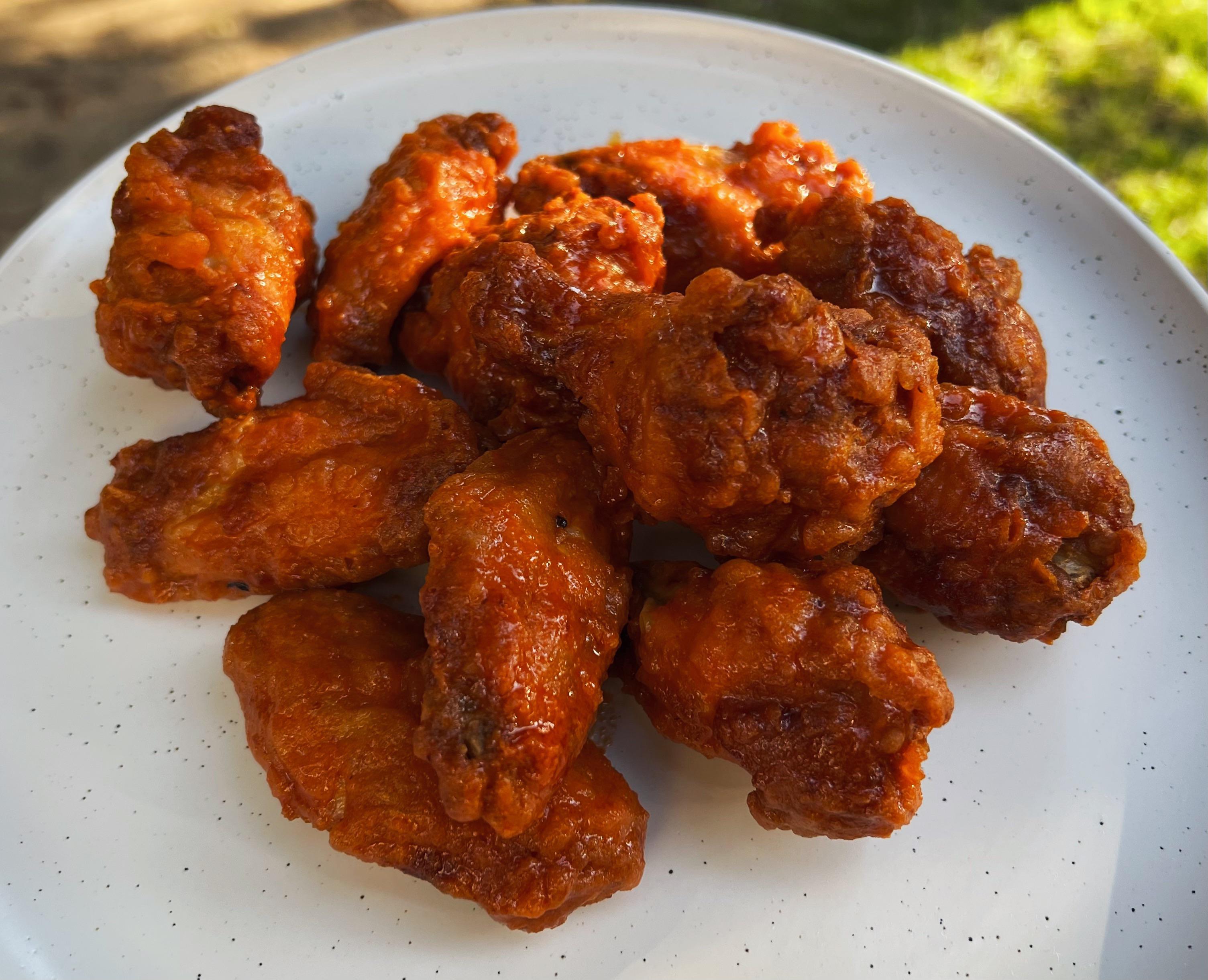 Buffalo Truffle wings! I don’t normally do breading on my fried wings but I decided to try a
