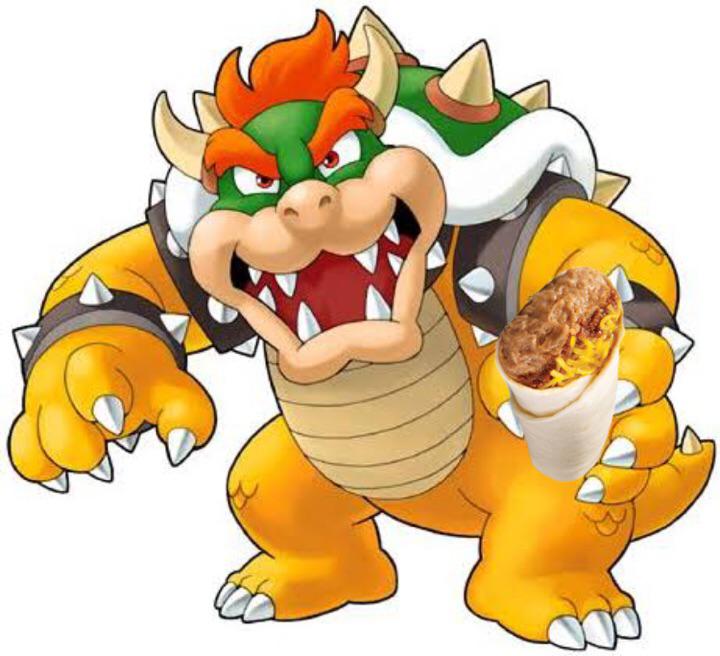 Bowsers Big Bean Burrito Dunkey Burrito Walls